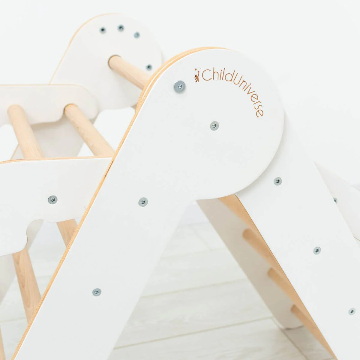 3 in 1 Montessori Climbing Set: Pikler Triangle + Sliding Ramp + Ladder - Image 3