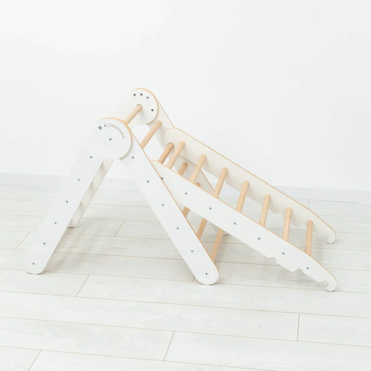 3 in 1 Montessori Climbing Set: Pikler Triangle + Sliding Ramp + Ladder - Image 6