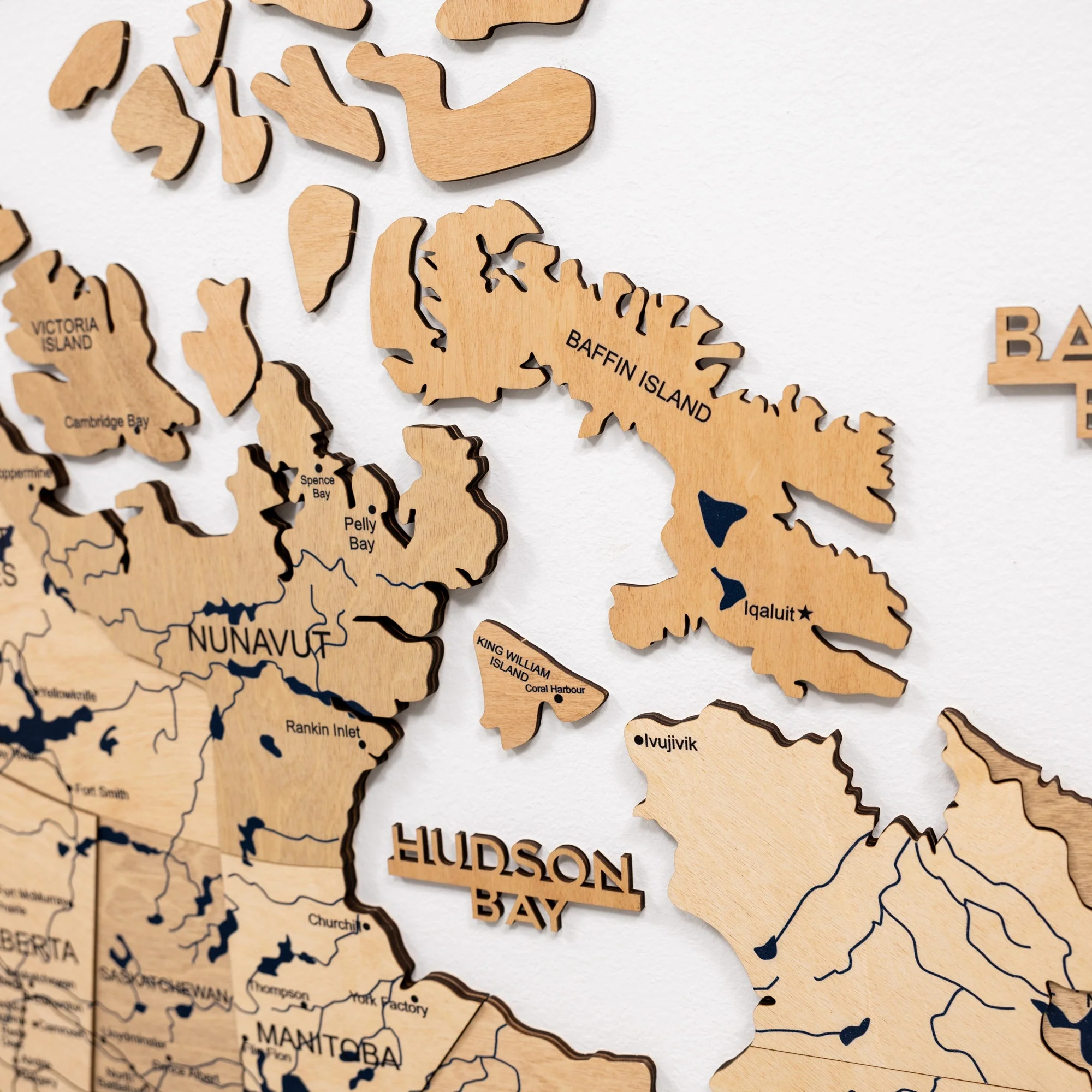 3D Wooden Map of Canada – Gold - Image 16