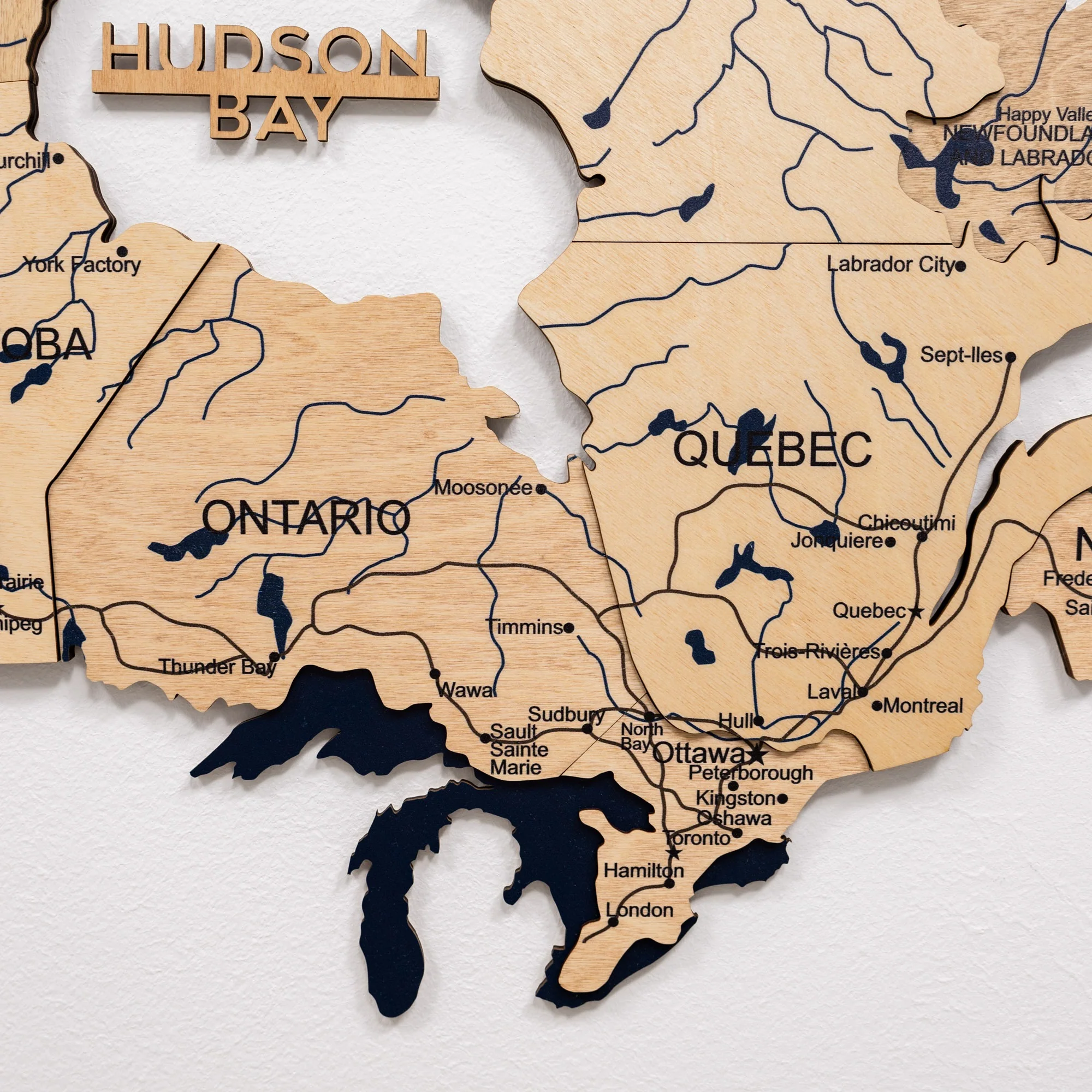 3D Wooden Map of Canada – Gold - Image 6