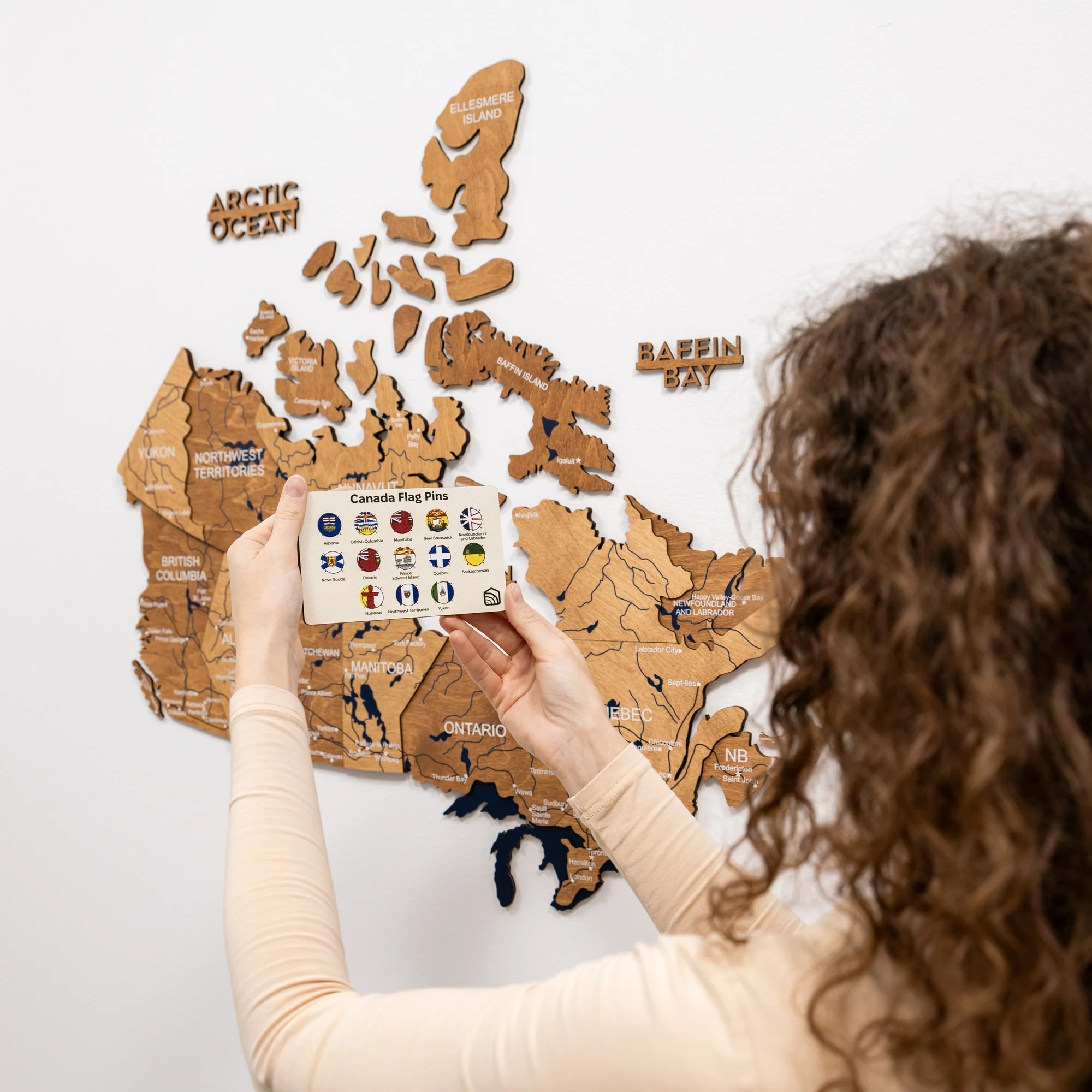 3D Wooden Map of Canada – Oak - Image 15