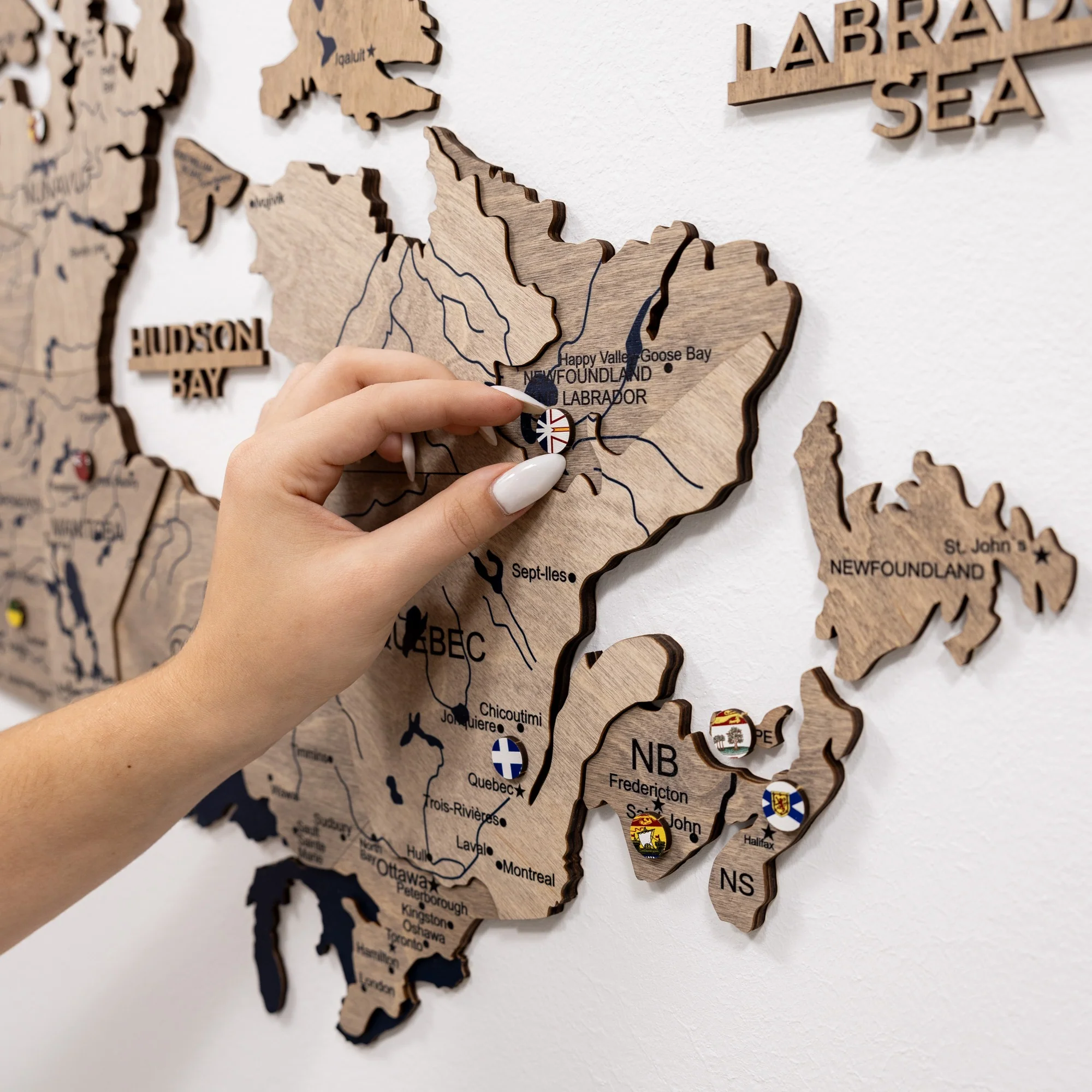 3D Wooden Map of Canada – Terra - Image 9