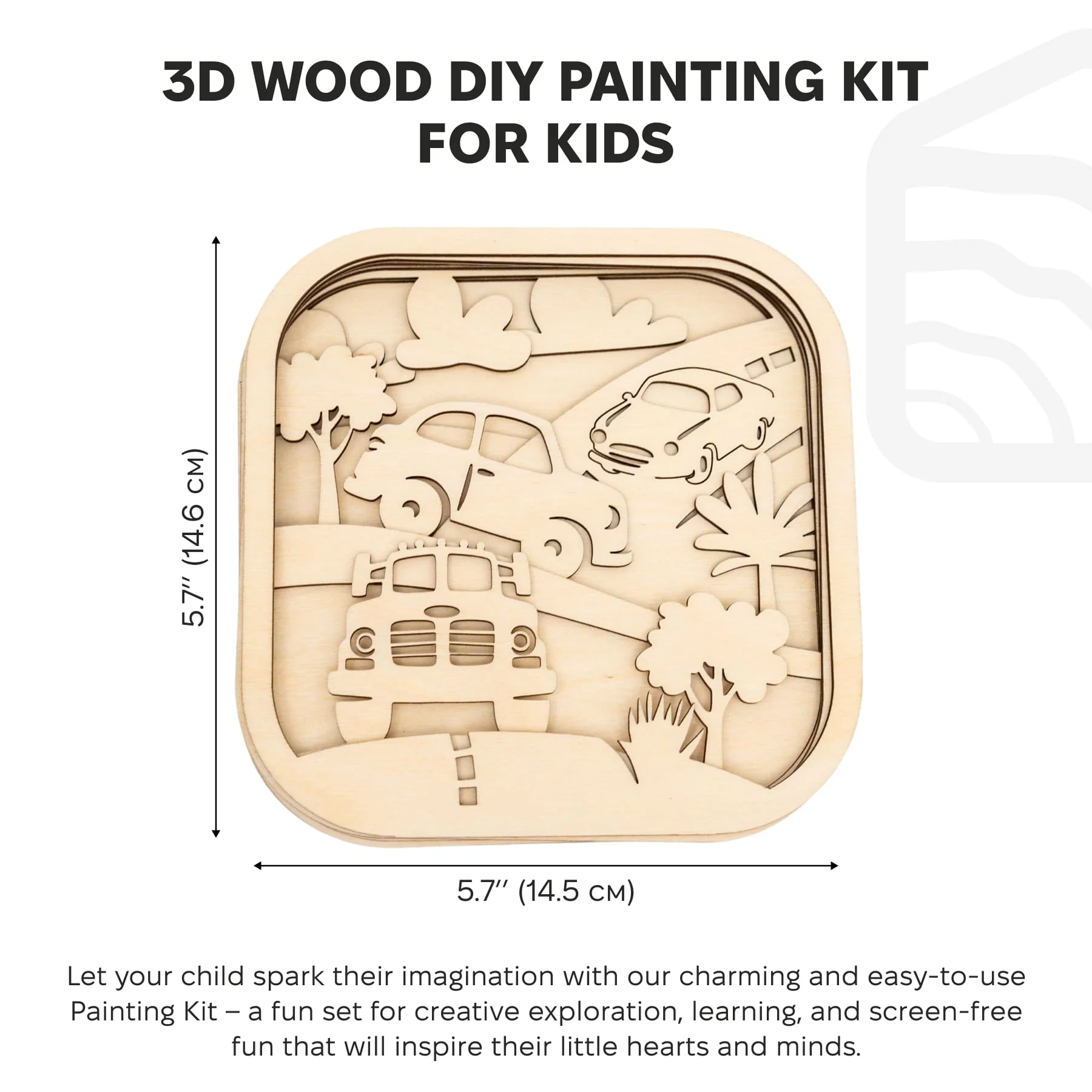 3D DIY Wood Painting Kit for Kids – Cars - Image 10