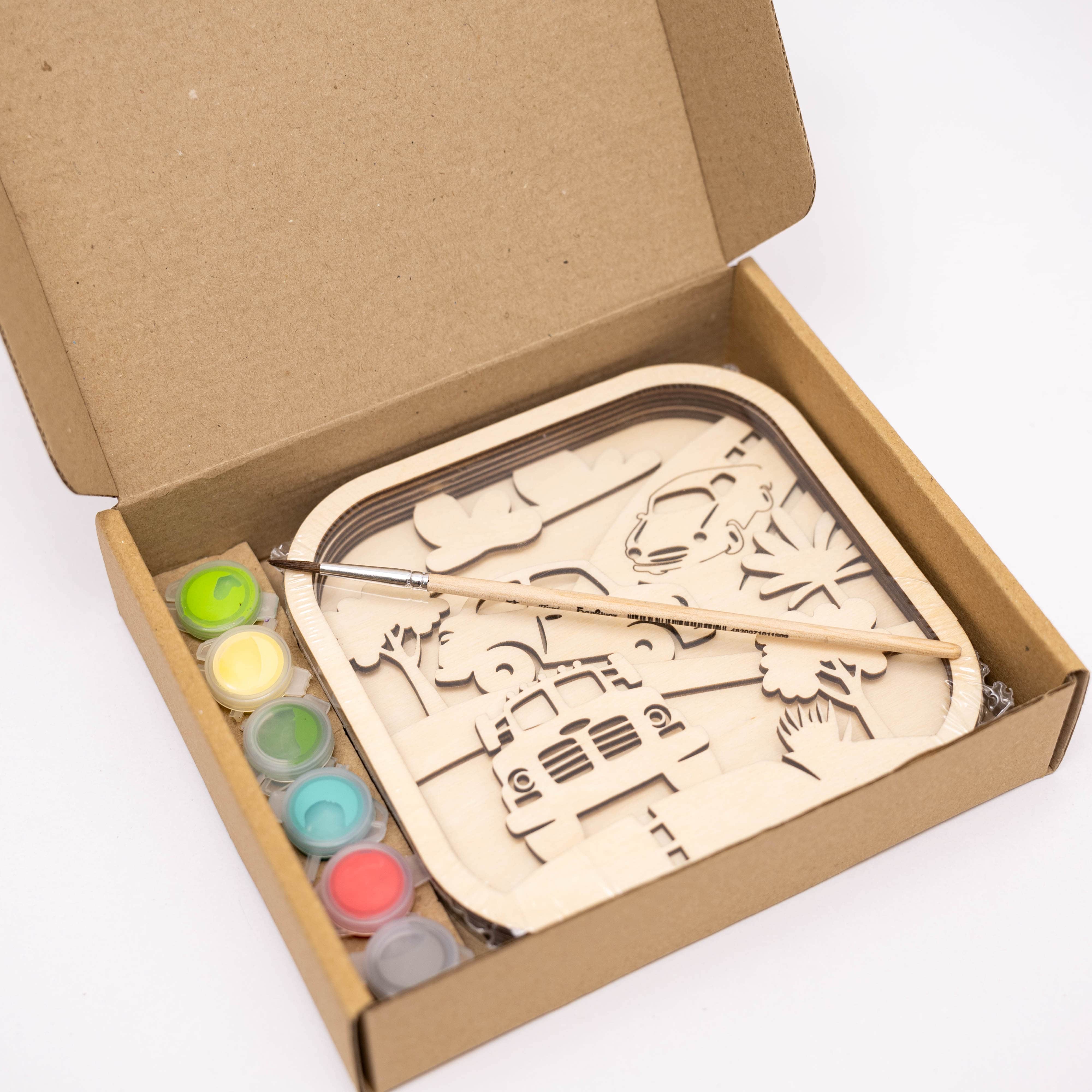 3D DIY Wood Painting Kit for Kids – Cars - Image 4