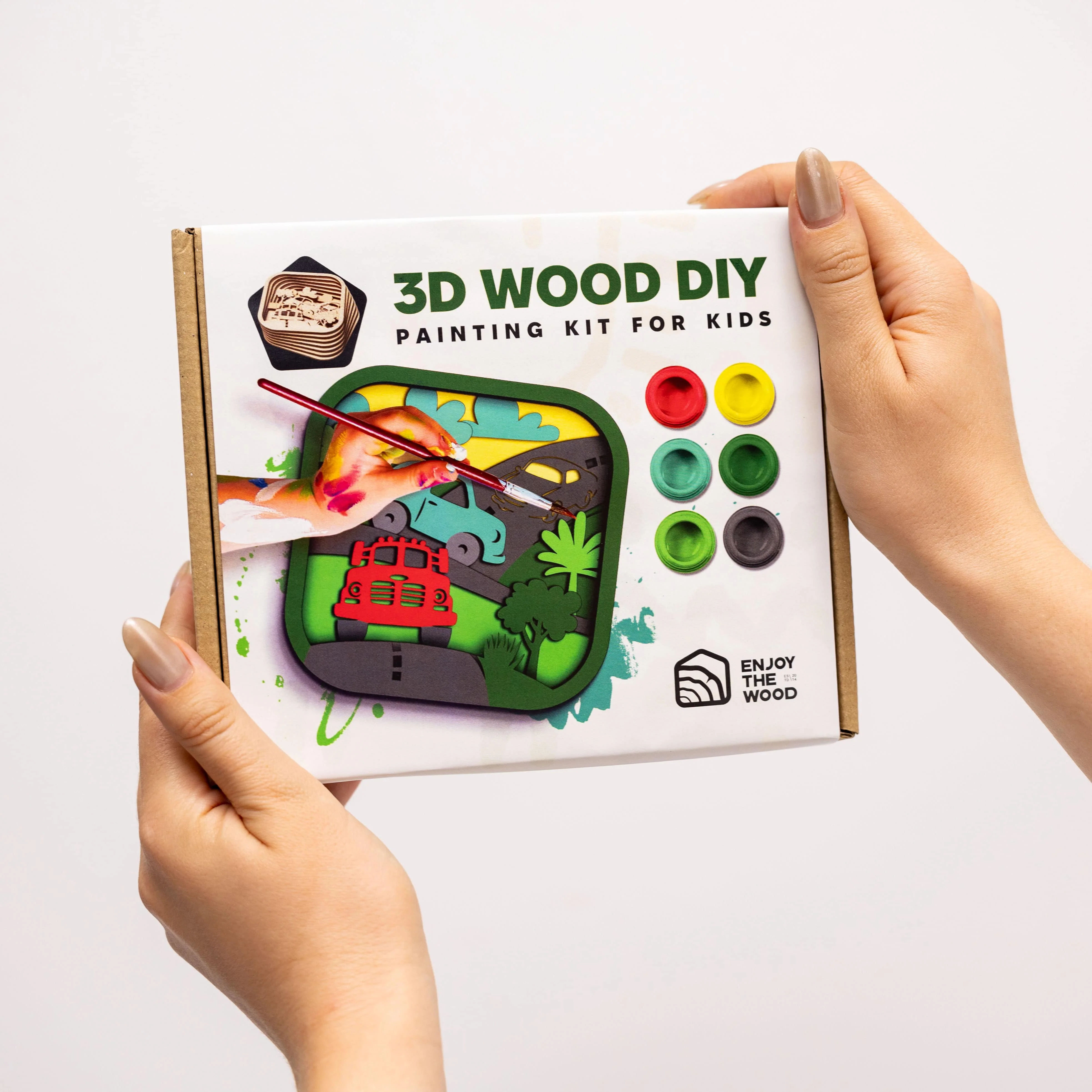 3D DIY Wood Painting Kit for Kids – Cars - Image 7