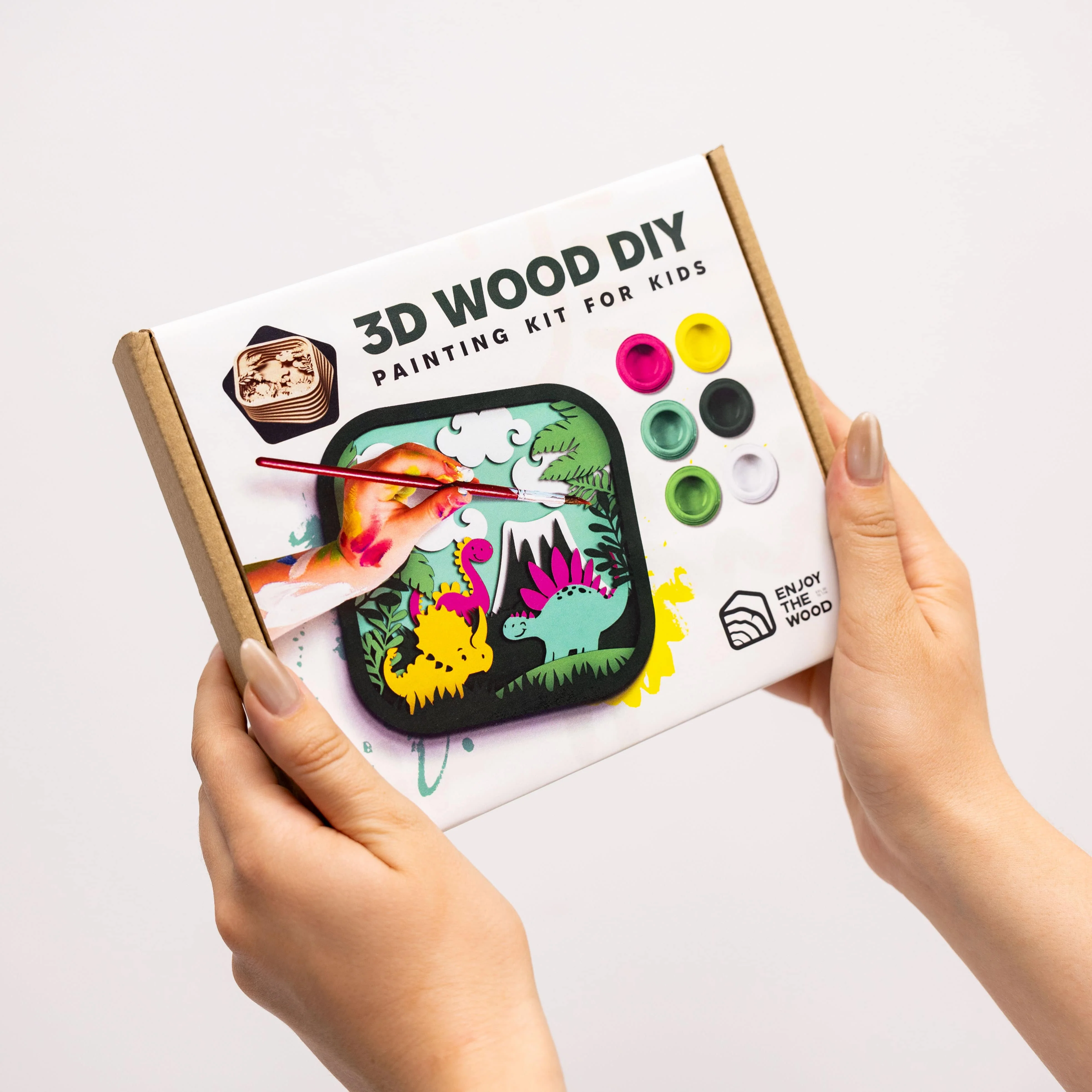 3D DIY Wood Painting Kit for Kids – Dino - Image 11