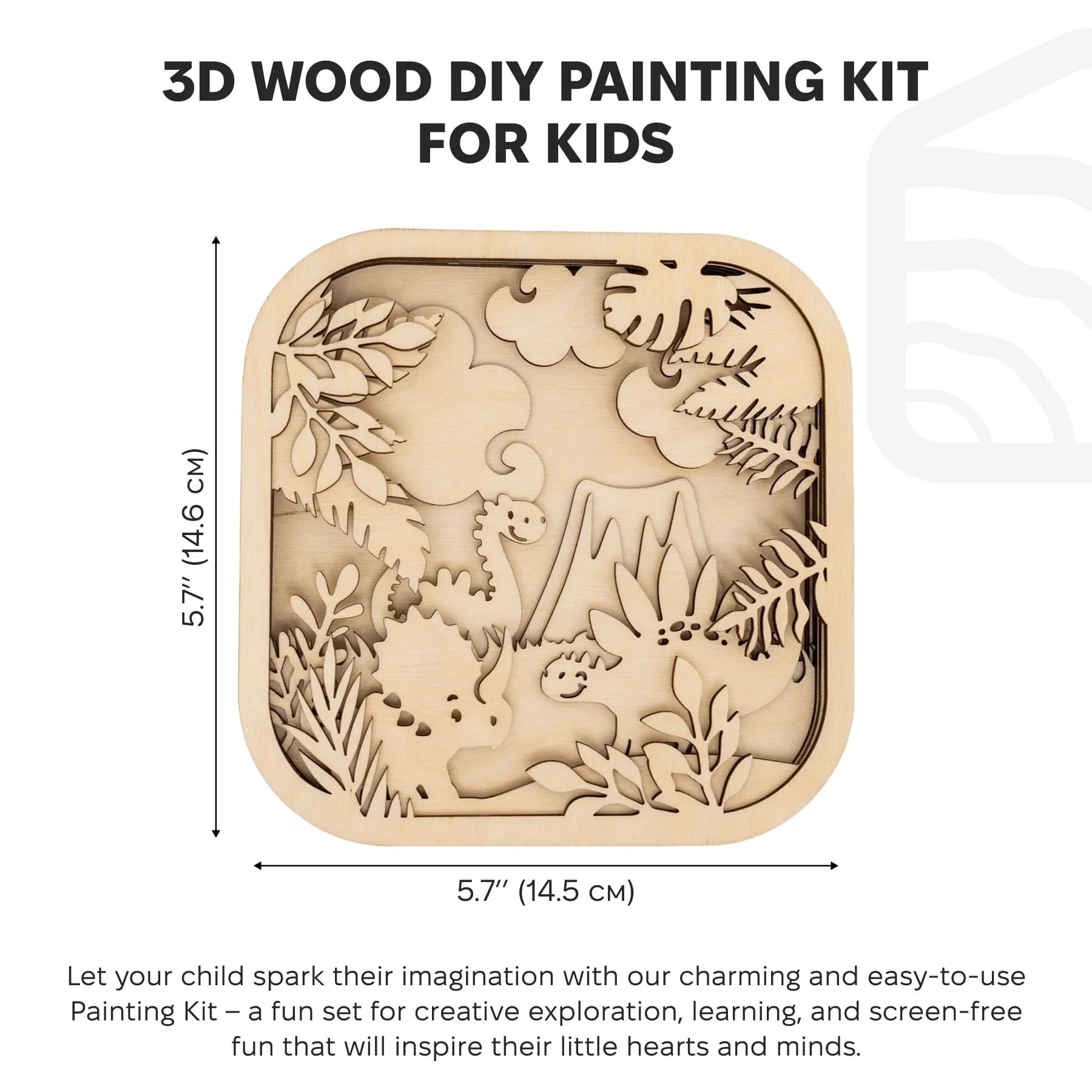 3D DIY Wood Painting Kit for Kids – Dino - Image 13