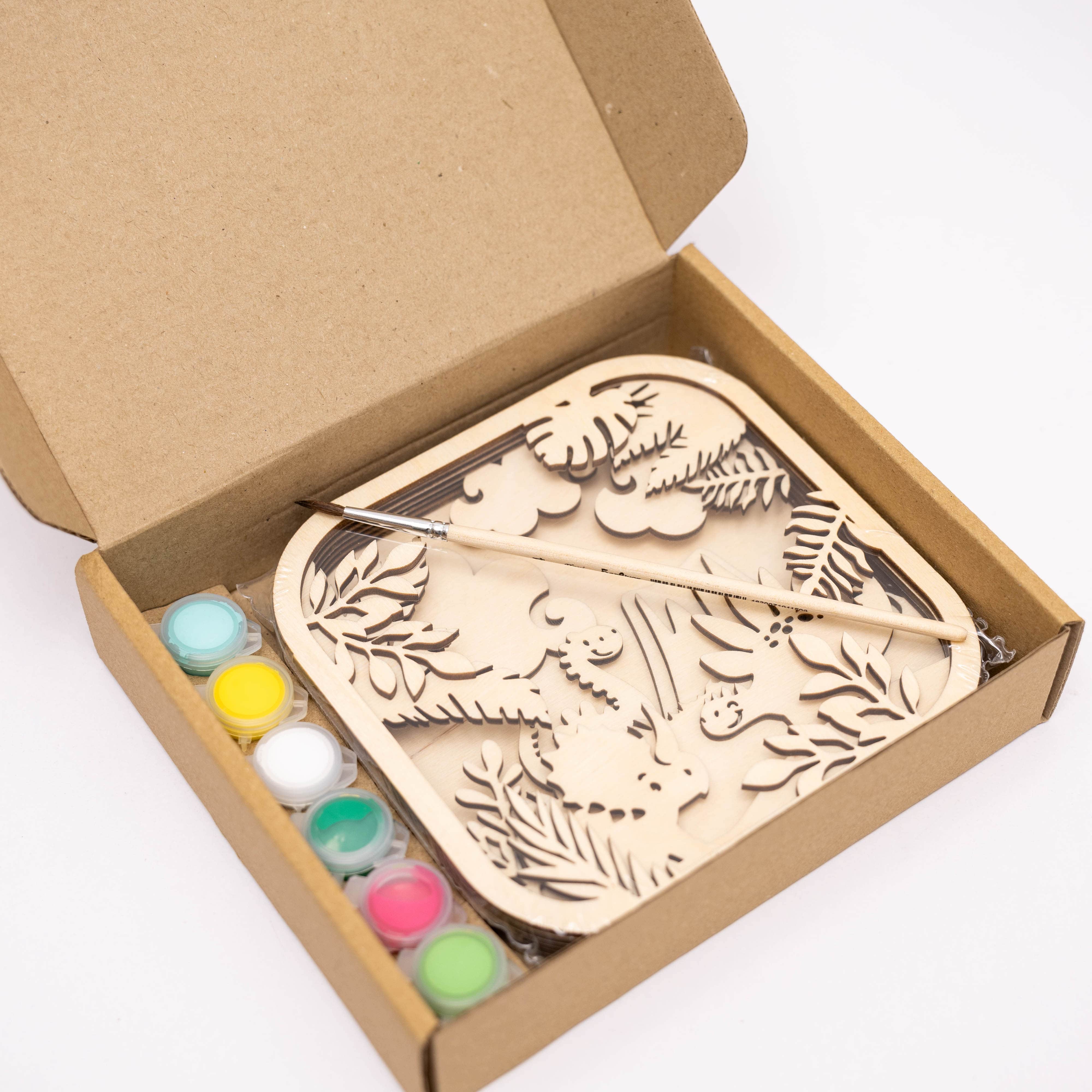 3D DIY Wood Painting Kit for Kids – Dino - Image 4