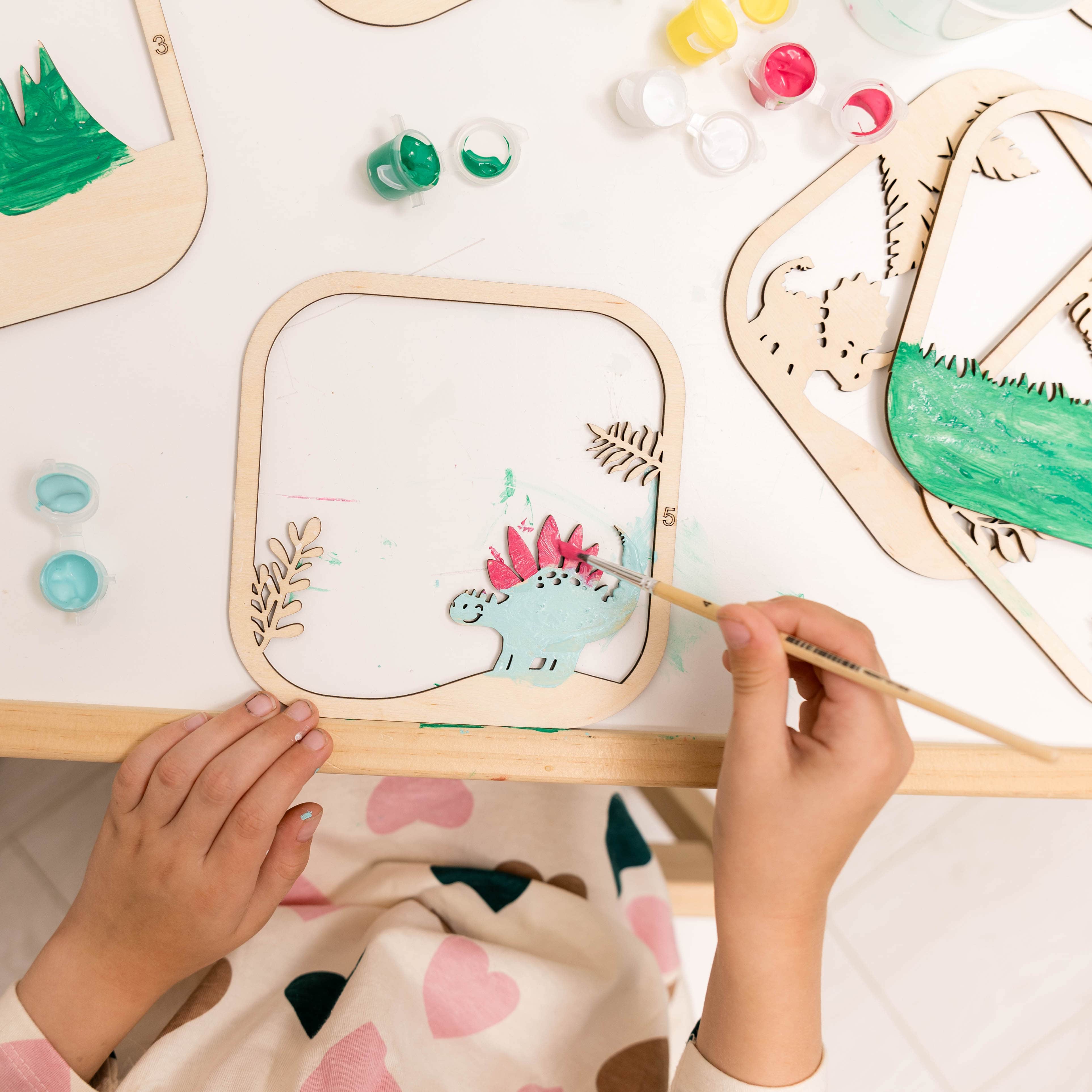 3D DIY Wood Painting Kit for Kids – Dino - Image 6