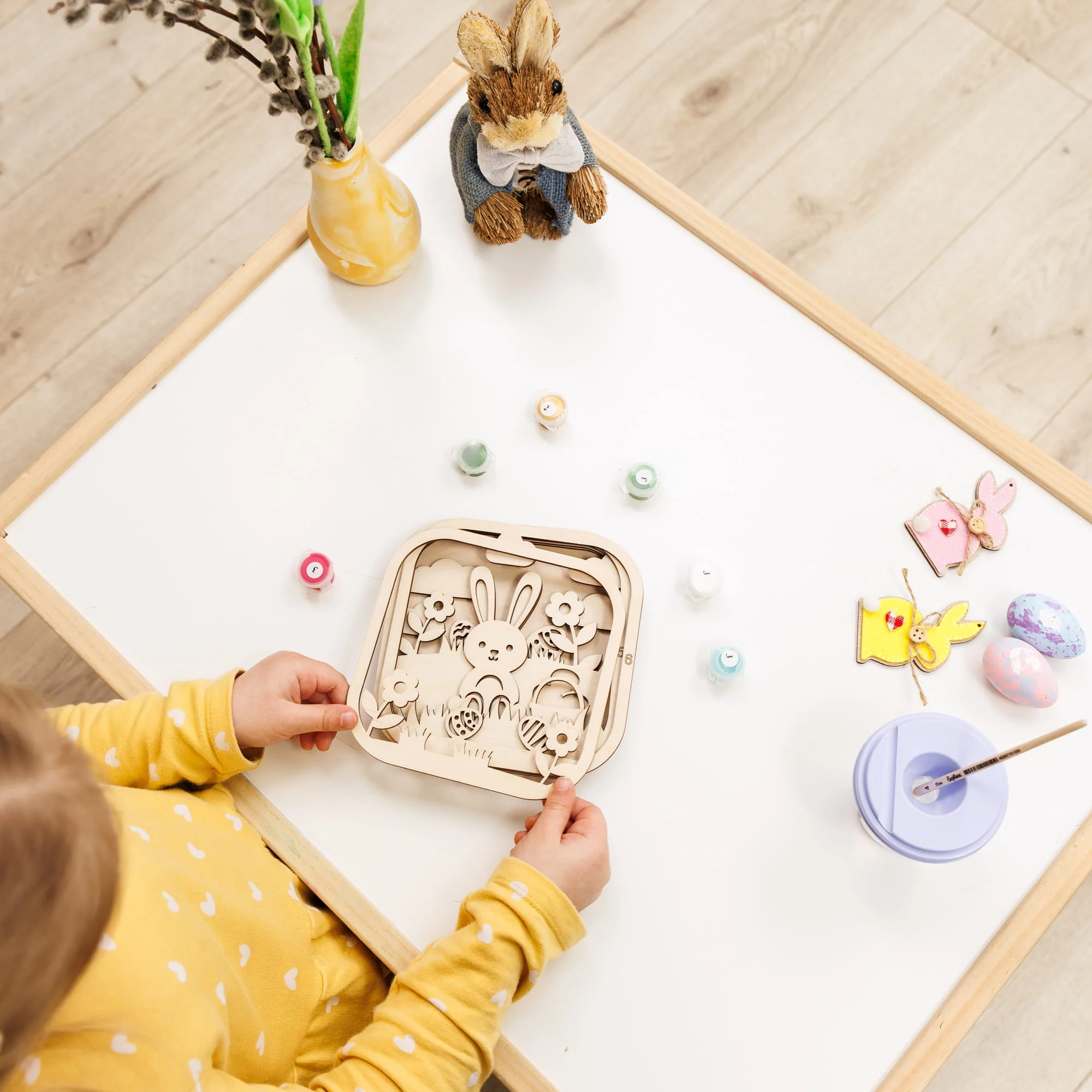 3D DIY Wood Painting Kit for Kids - Easter Bunny - Image 3