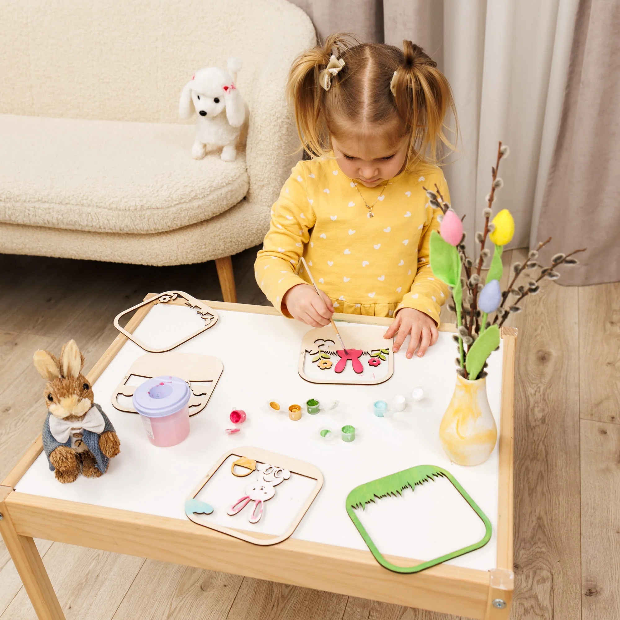 3D DIY Wood Painting Kit for Kids - Easter Bunny - Image 6