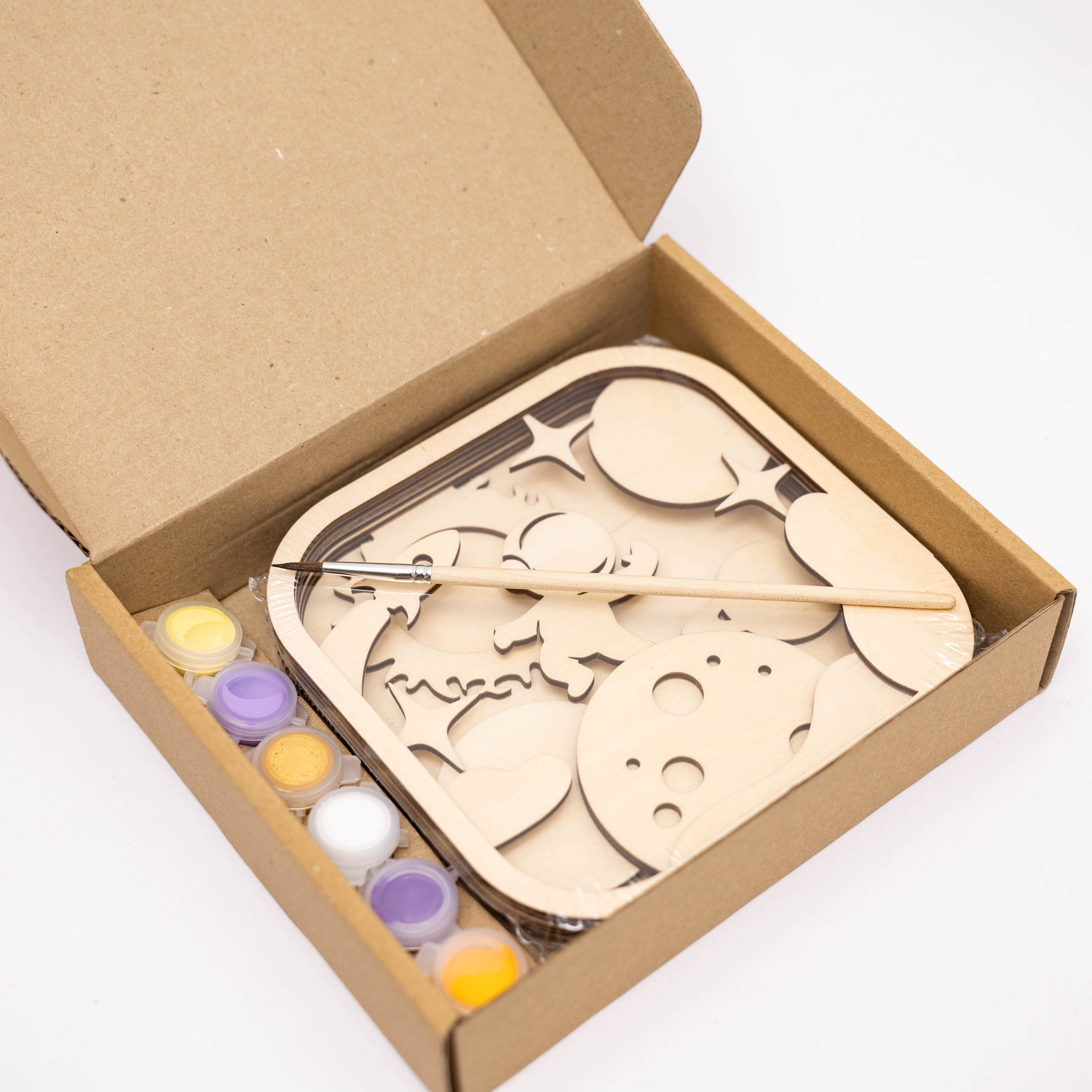 3D DIY Wood Painting Kit for Kids – Space - Image 3