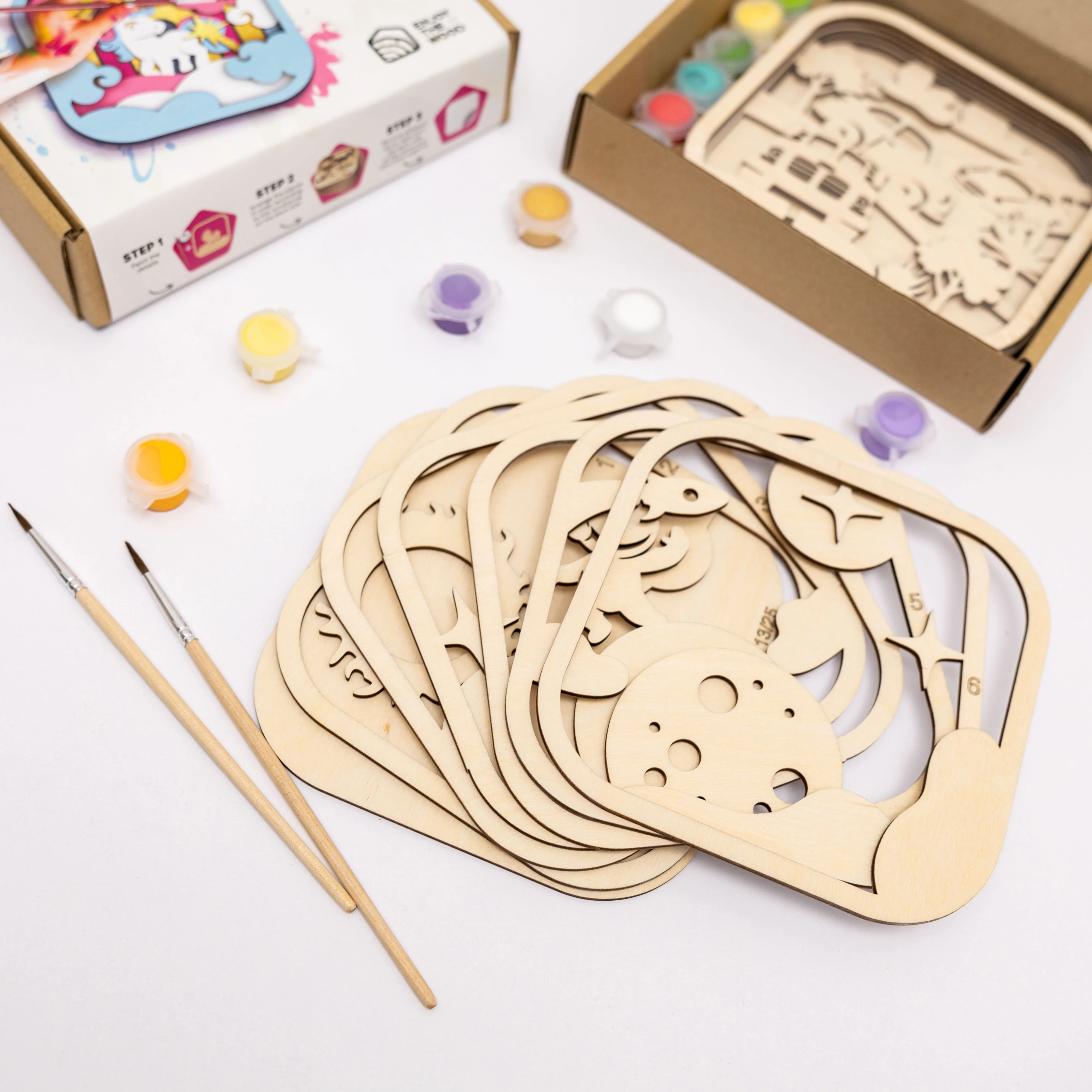 3D DIY Wood Painting Kit for Kids – Space - Image 7