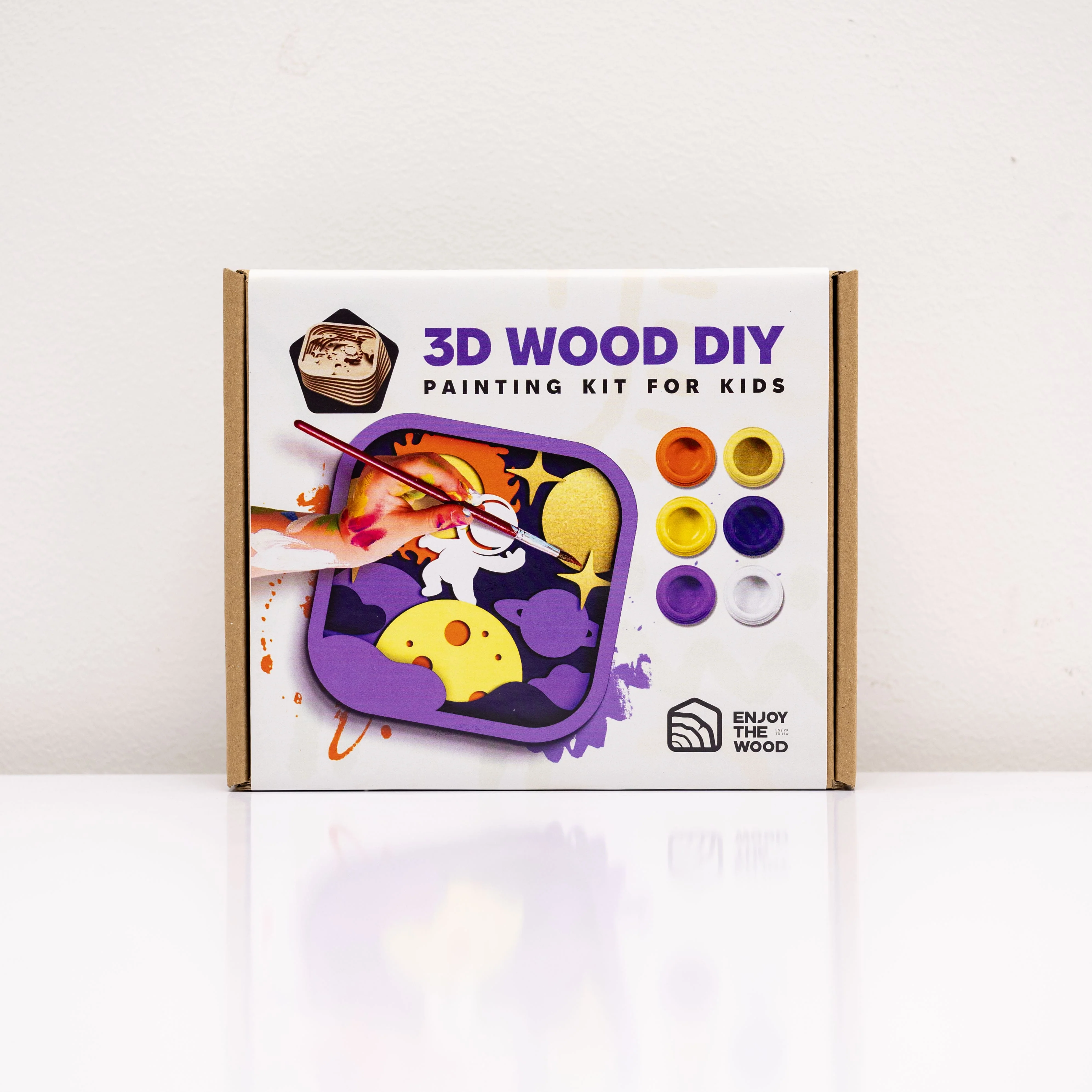 3D DIY Wood Painting Kit for Kids – Space - Image 8