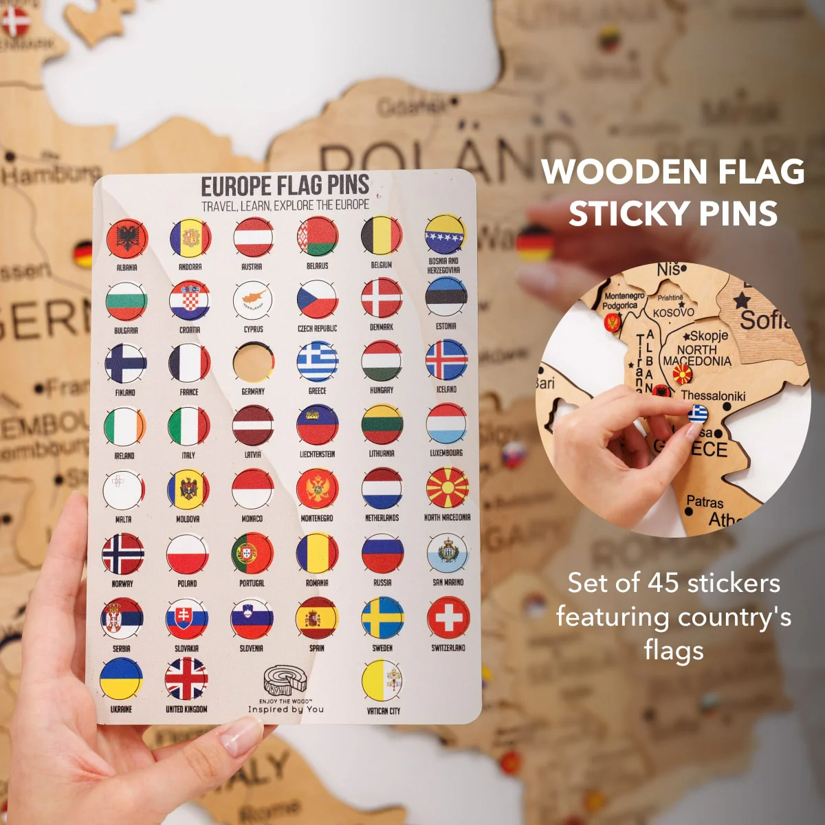3D Europe Wooden Map Gold - Image 10