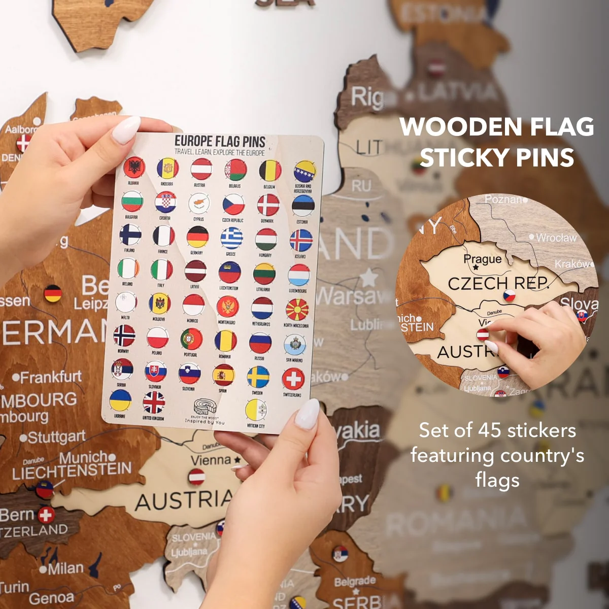 3D Europe Wooden Map Multicolor - Image 11