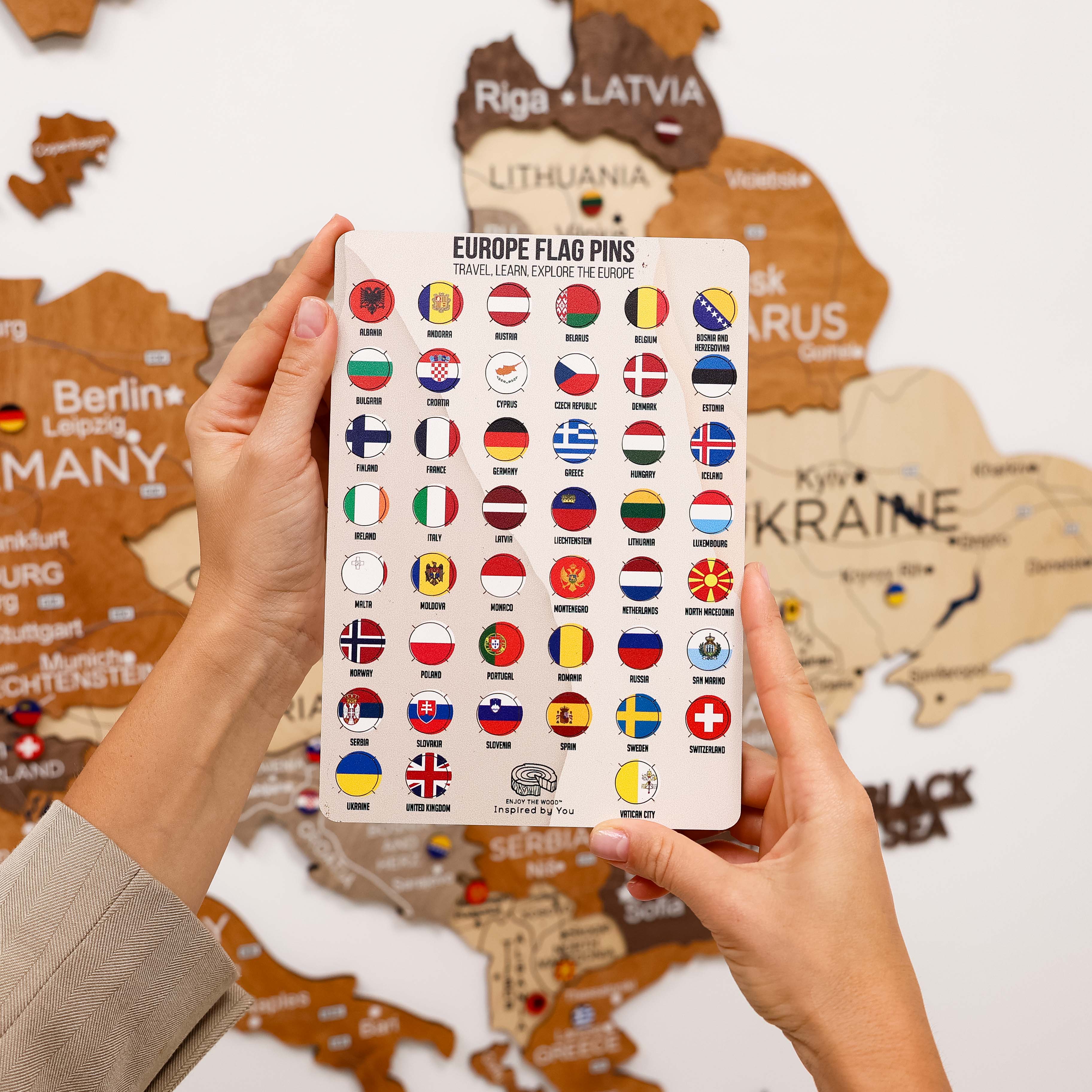 3D Europe Wooden Map Multicolor - Image 8