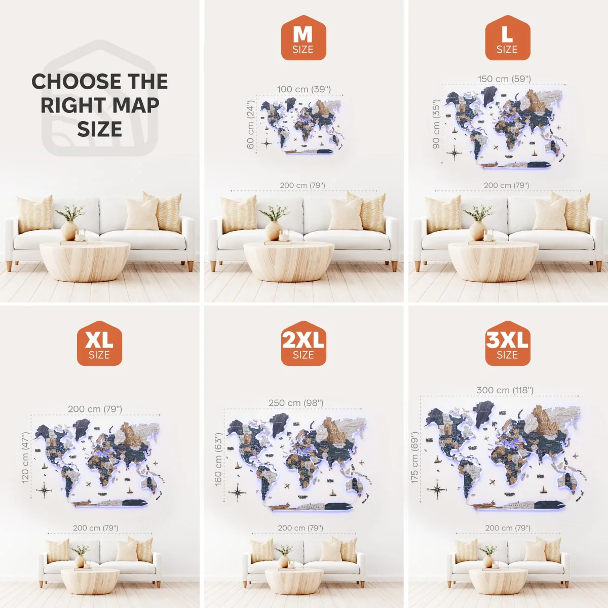 3D LED / LUMINOUS Wooden World Map 3.0 Mystery - Image 19