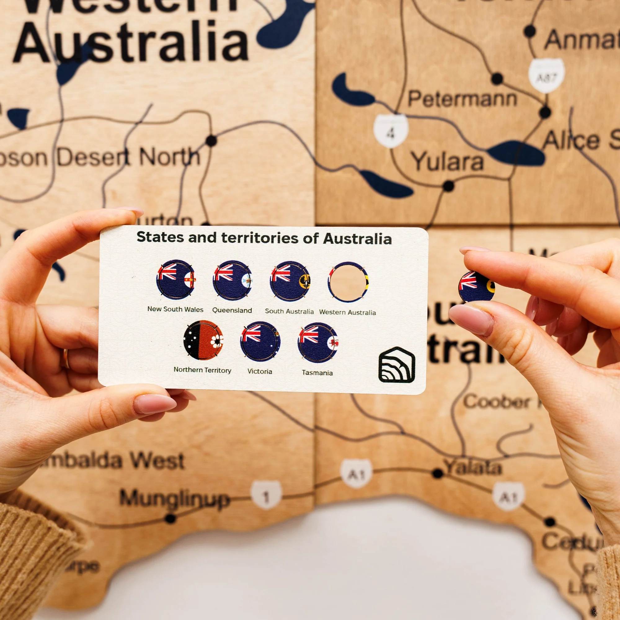 3D Wooden Map of Australia - Gold - Image 12