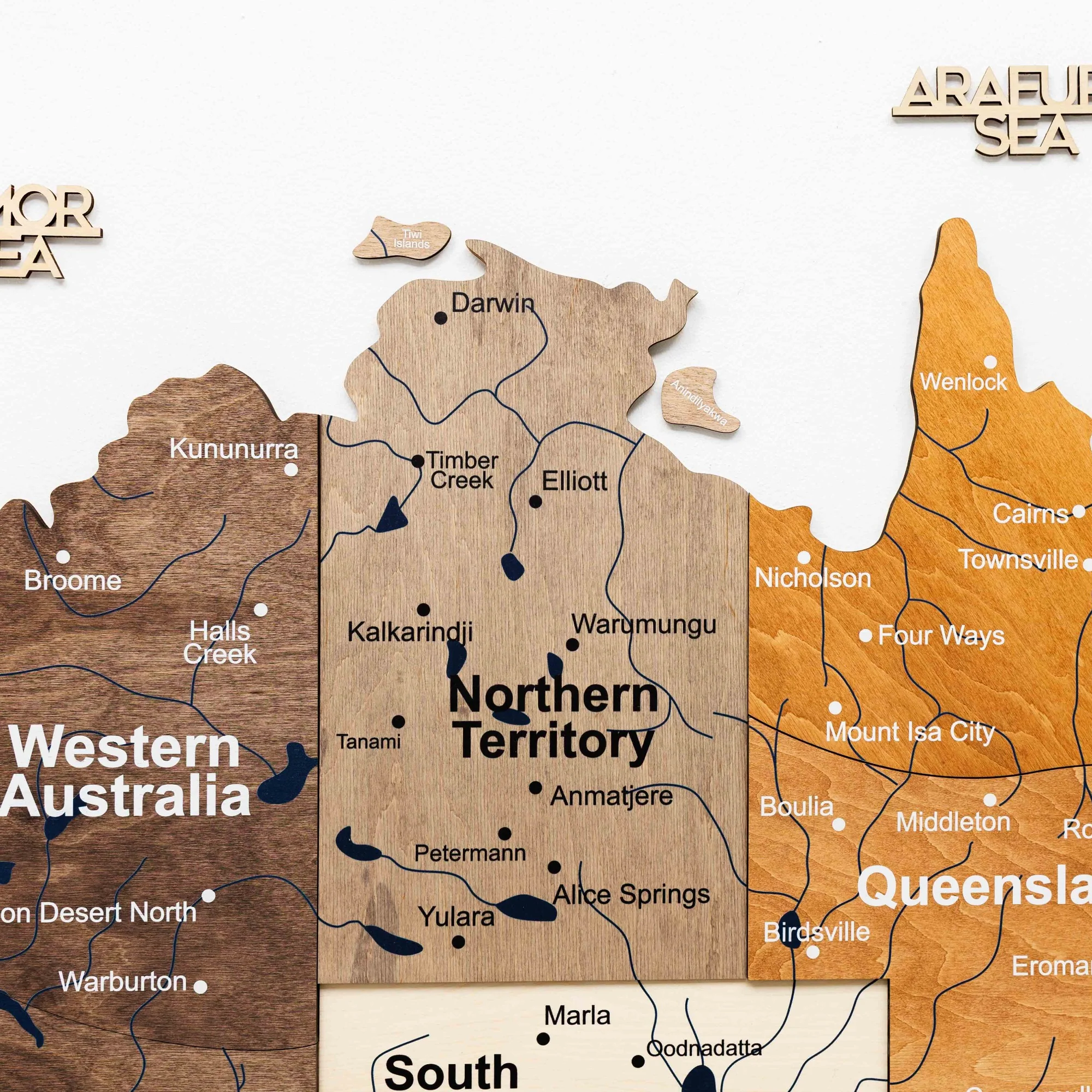 3D Wooden Map of Australia - Multicolor - Image 11