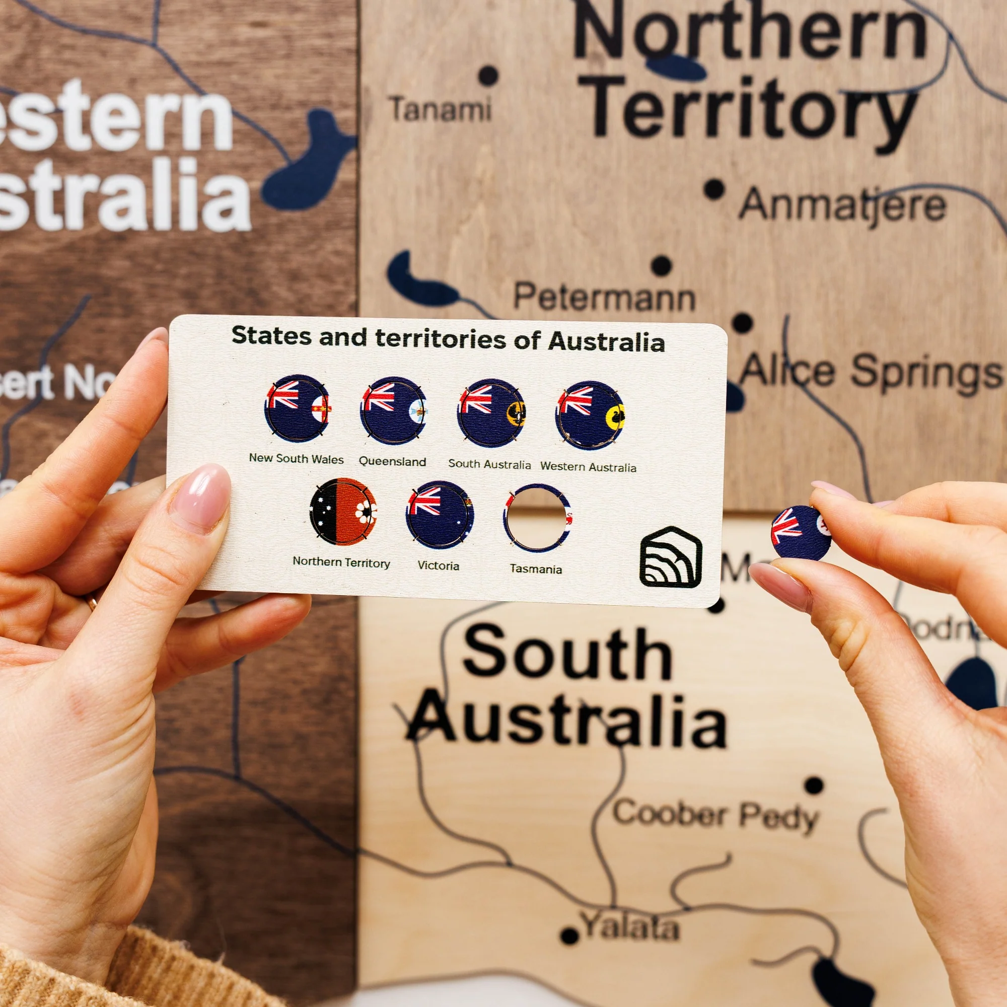 3D Wooden Map of Australia - Multicolor - Image 12