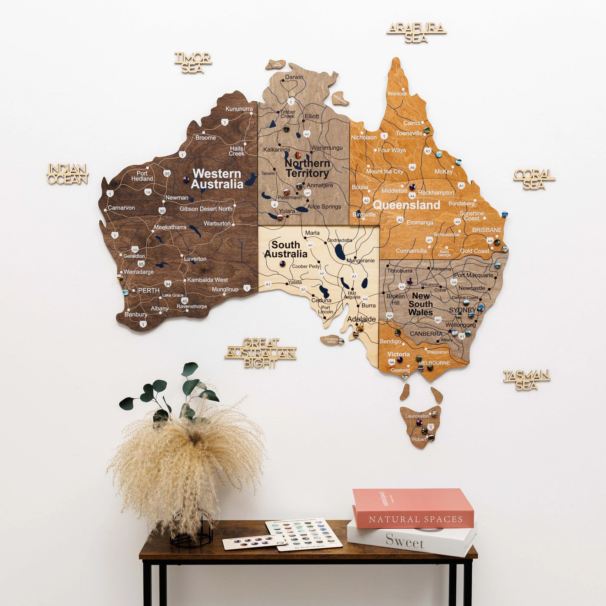 3D Wooden Map of Australia - Multicolor - Image 14