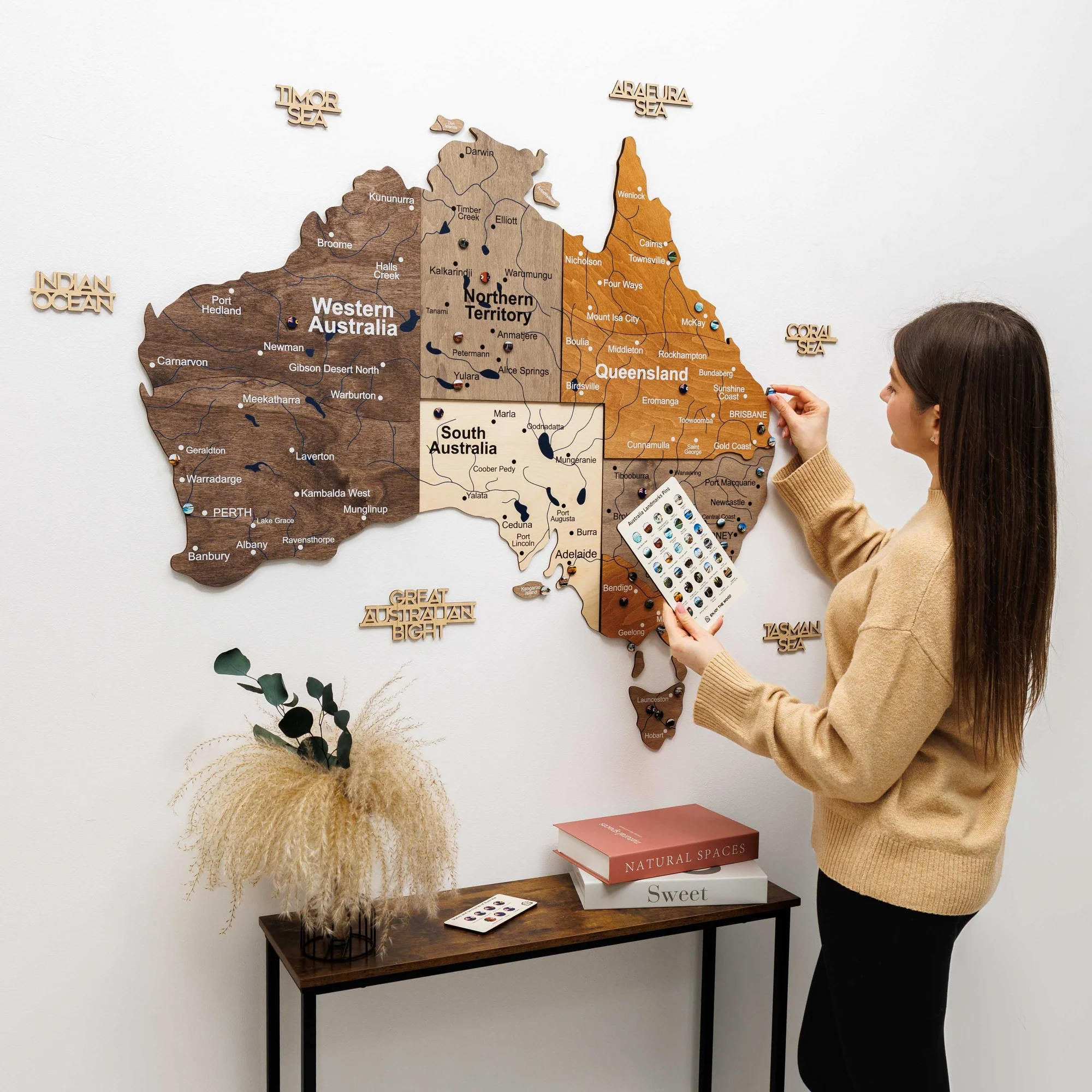 3D Wooden Map of Australia - Multicolor - Image 17