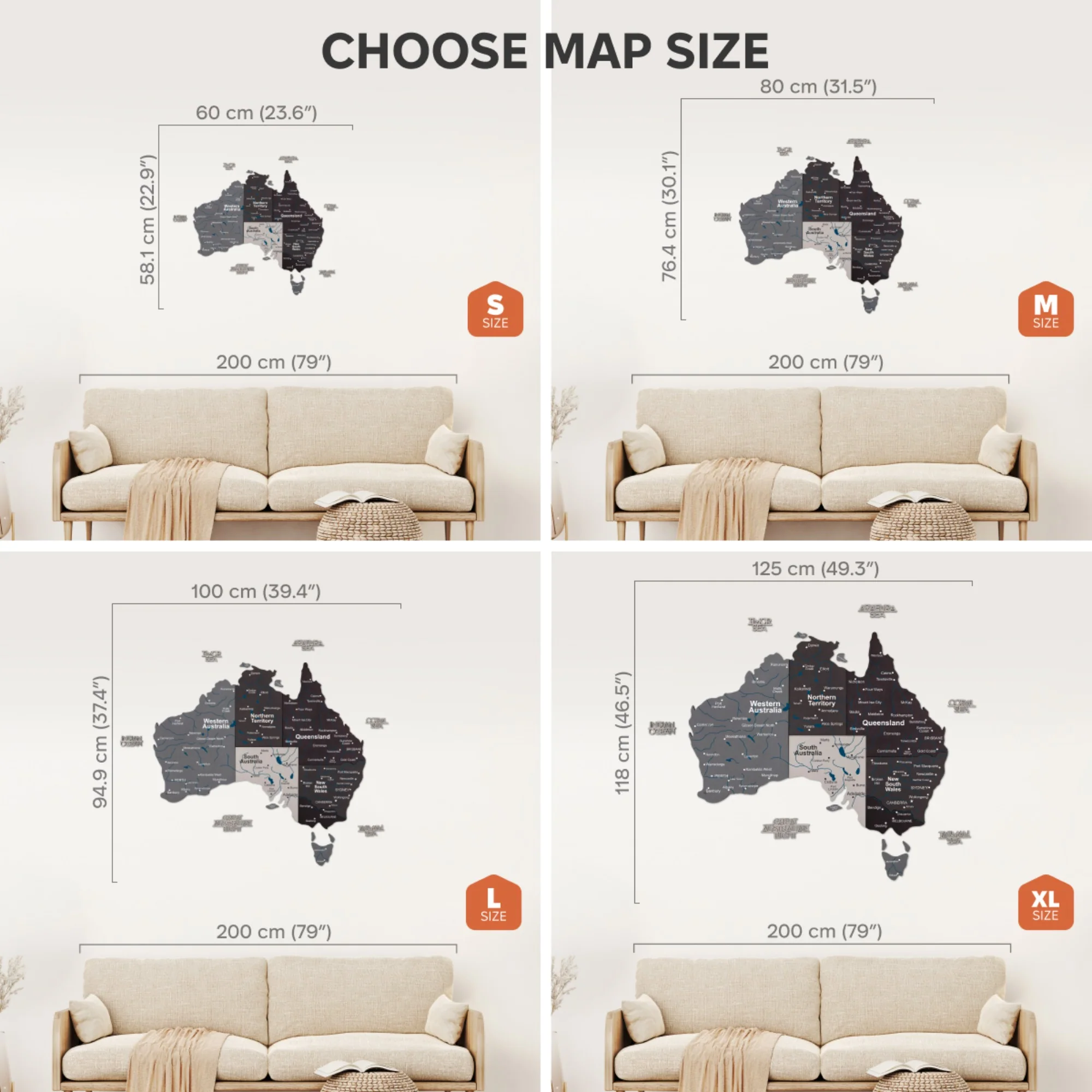 3D Wooden Map of Australia - Nordik - Image 22