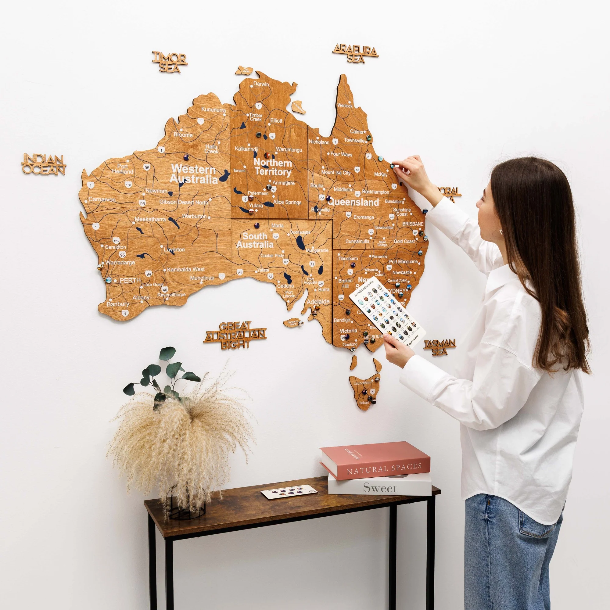3D Wooden Map of Australia - Oak - Image 16