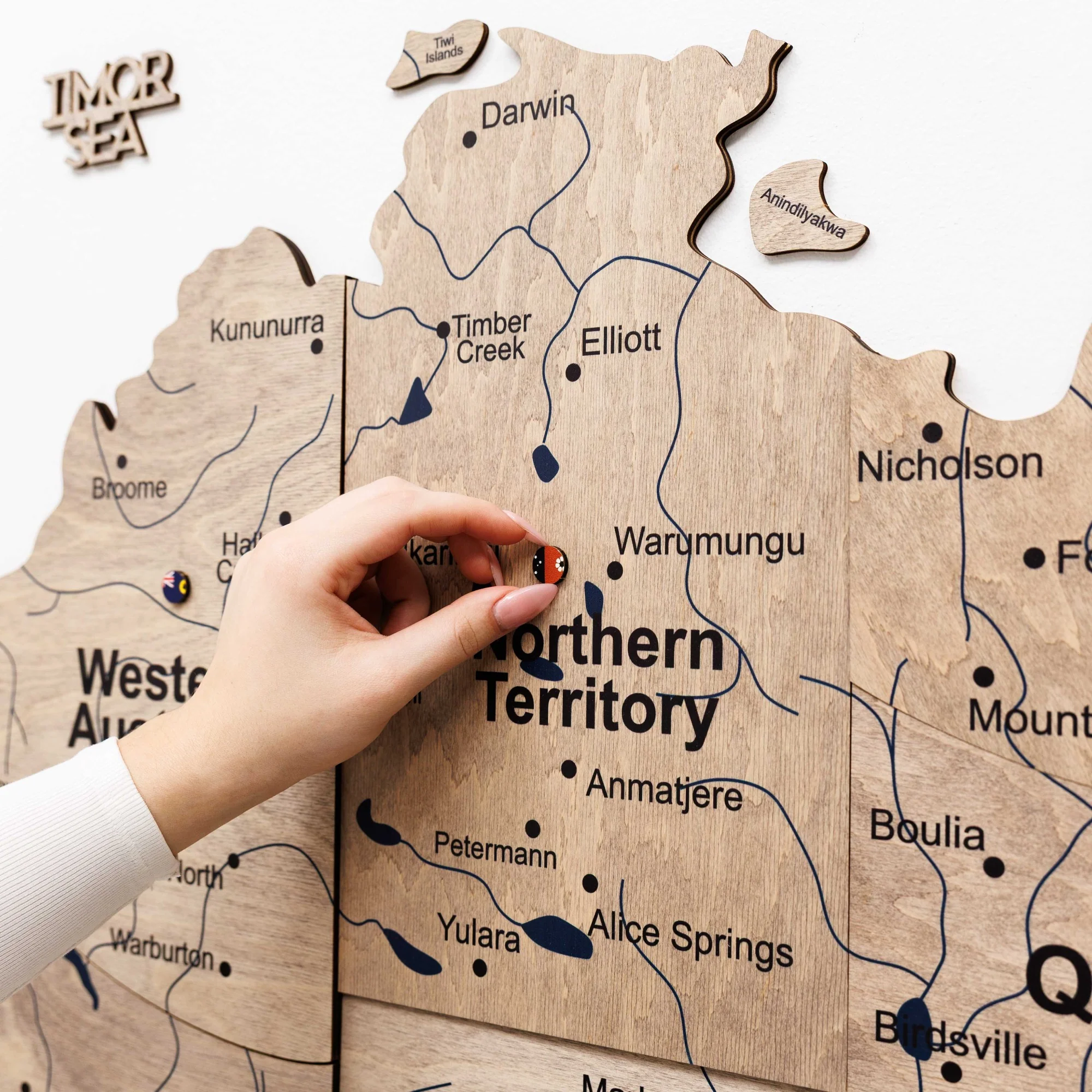 3D Wooden Map of Australia - Terra - Image 13