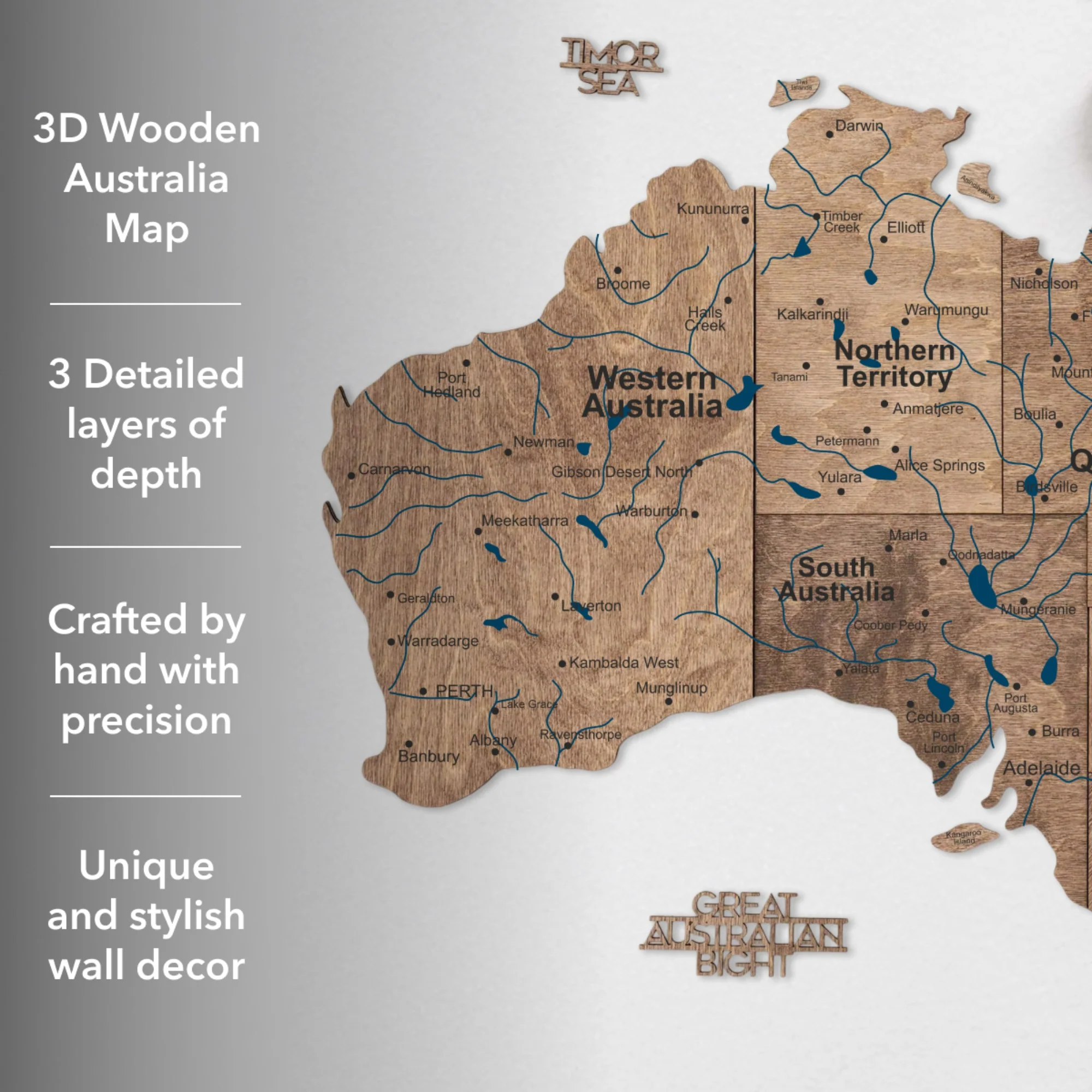 3D Wooden Map of Australia - Terra - Image 18