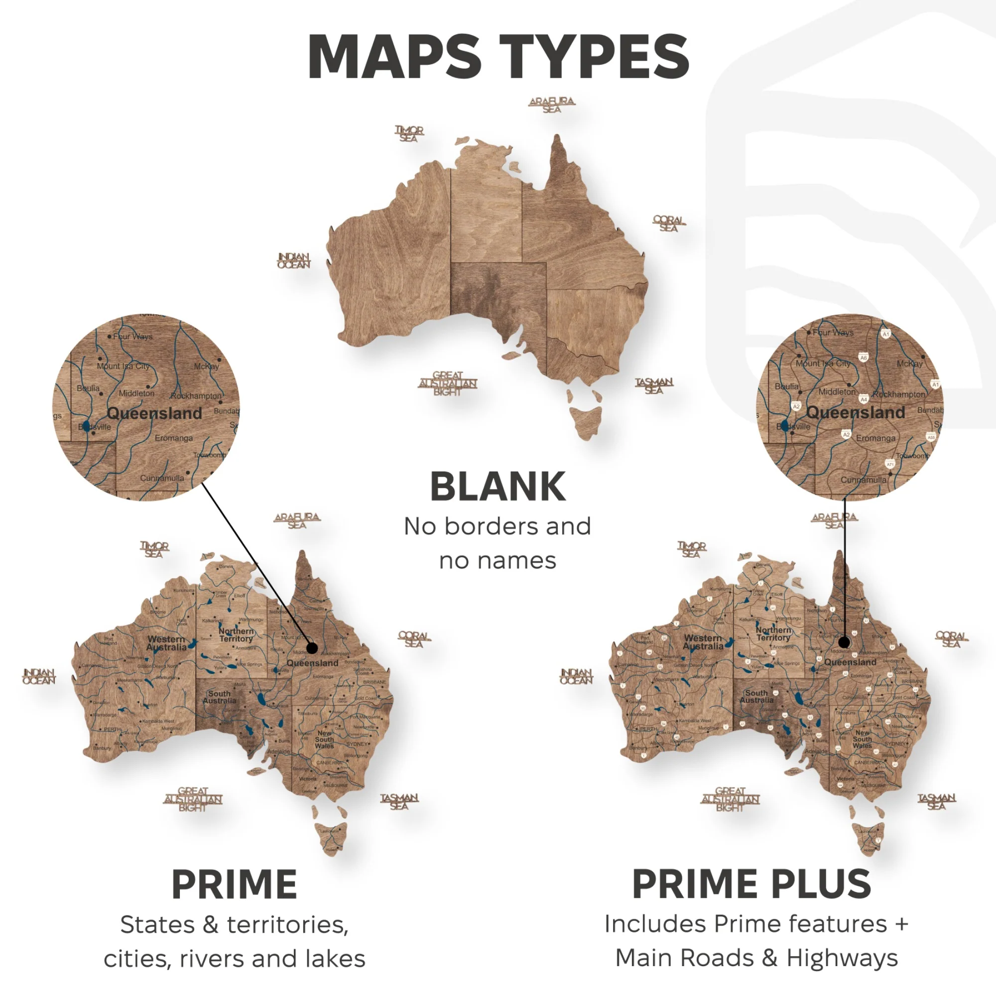 3D Wooden Map of Australia - Terra - Image 21