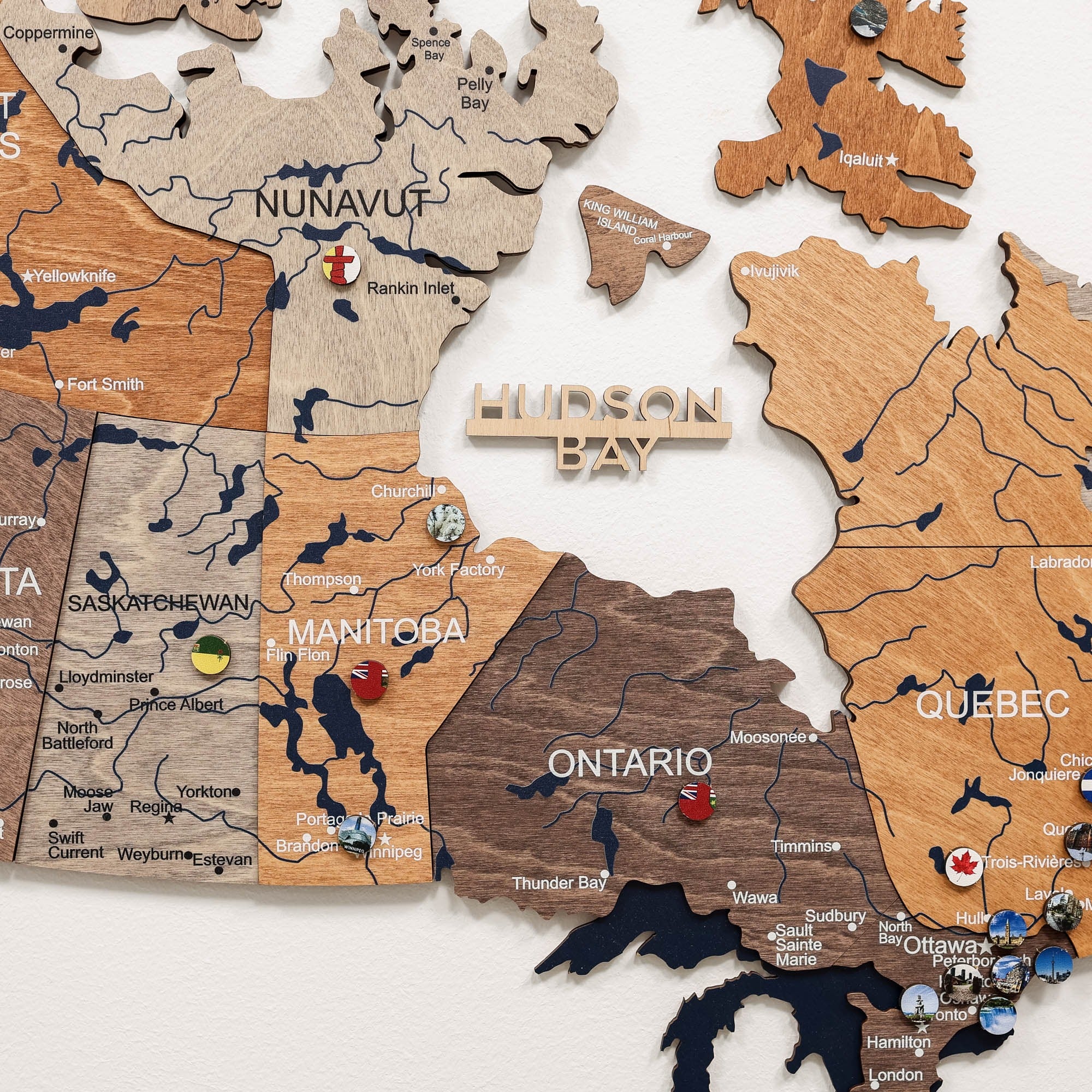 3D Wooden Map of Canada – Multicolor - Image 18