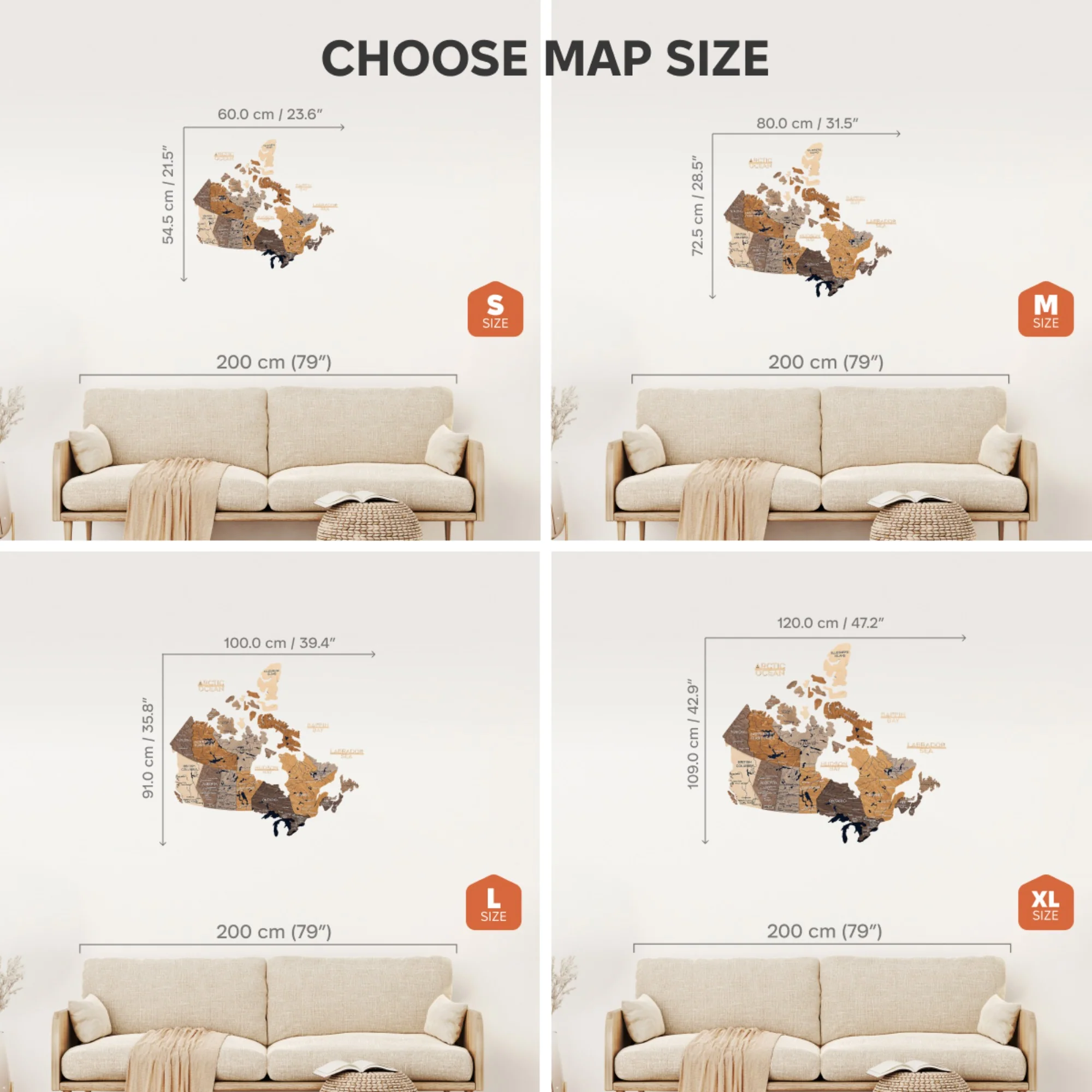 3D Wooden Map of Canada – Multicolor - Image 23