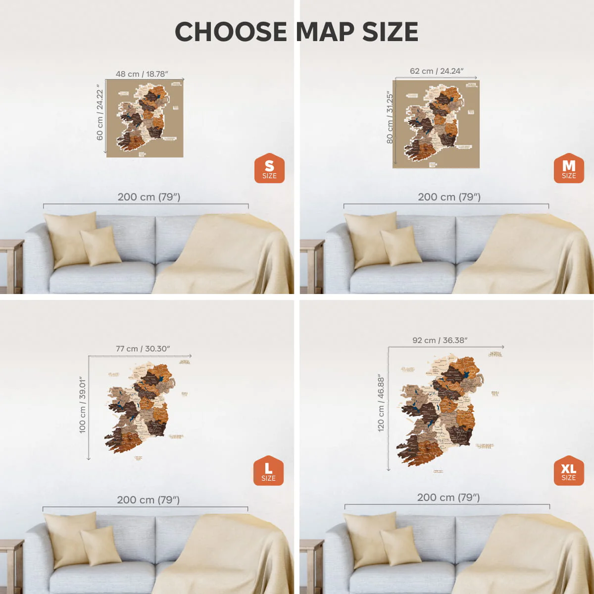 3D Wooden Map of Ireland - Multicolor - Image 16