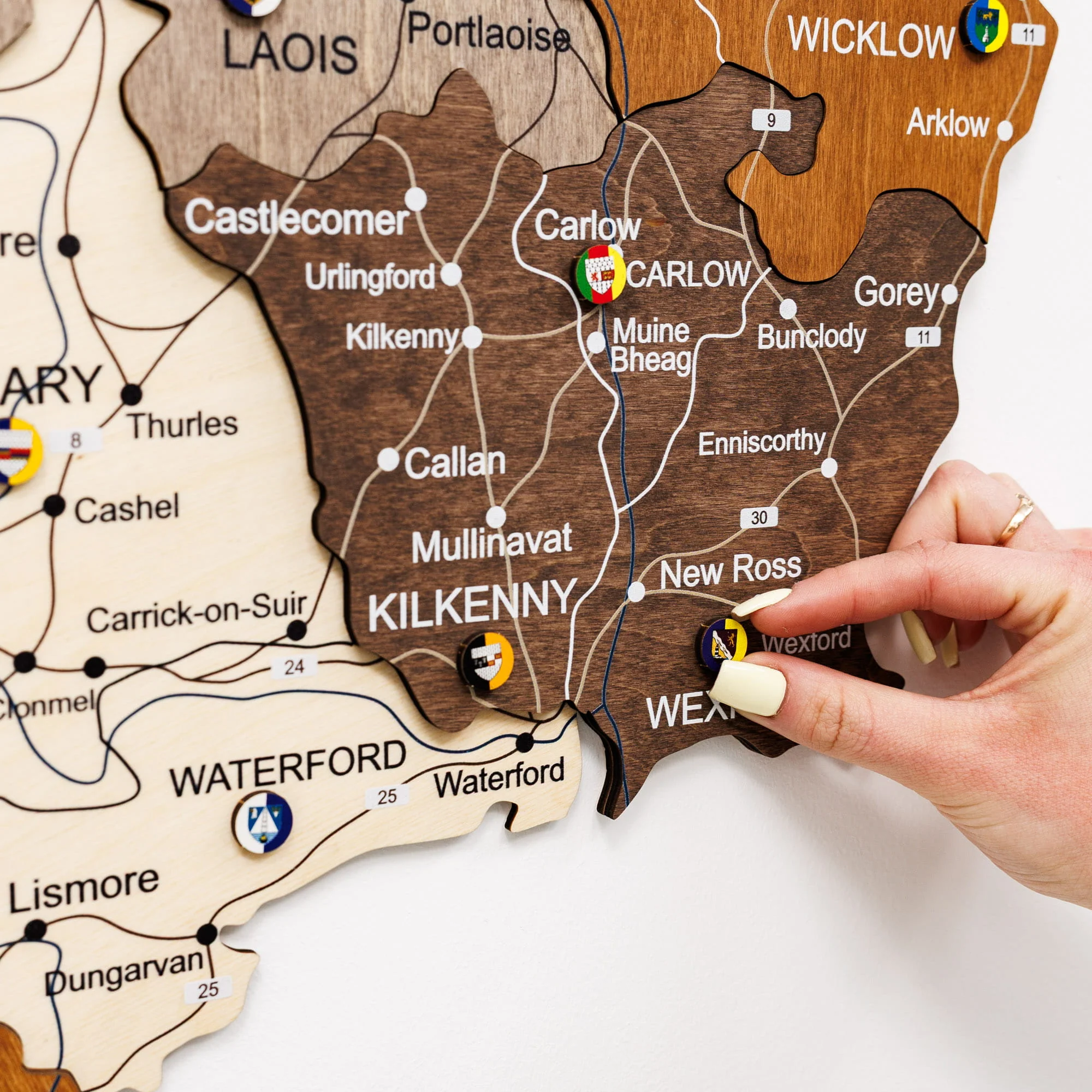 3D Wooden Map of Ireland - Multicolor - Image 3