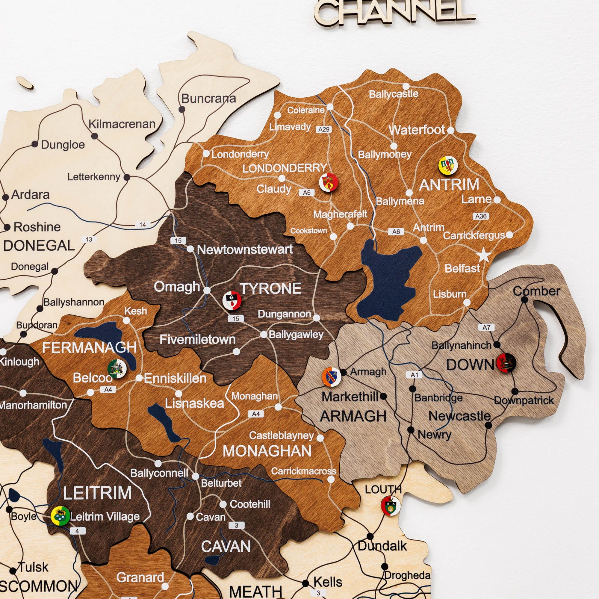 3D Wooden Map of Ireland - Multicolor - Image 5