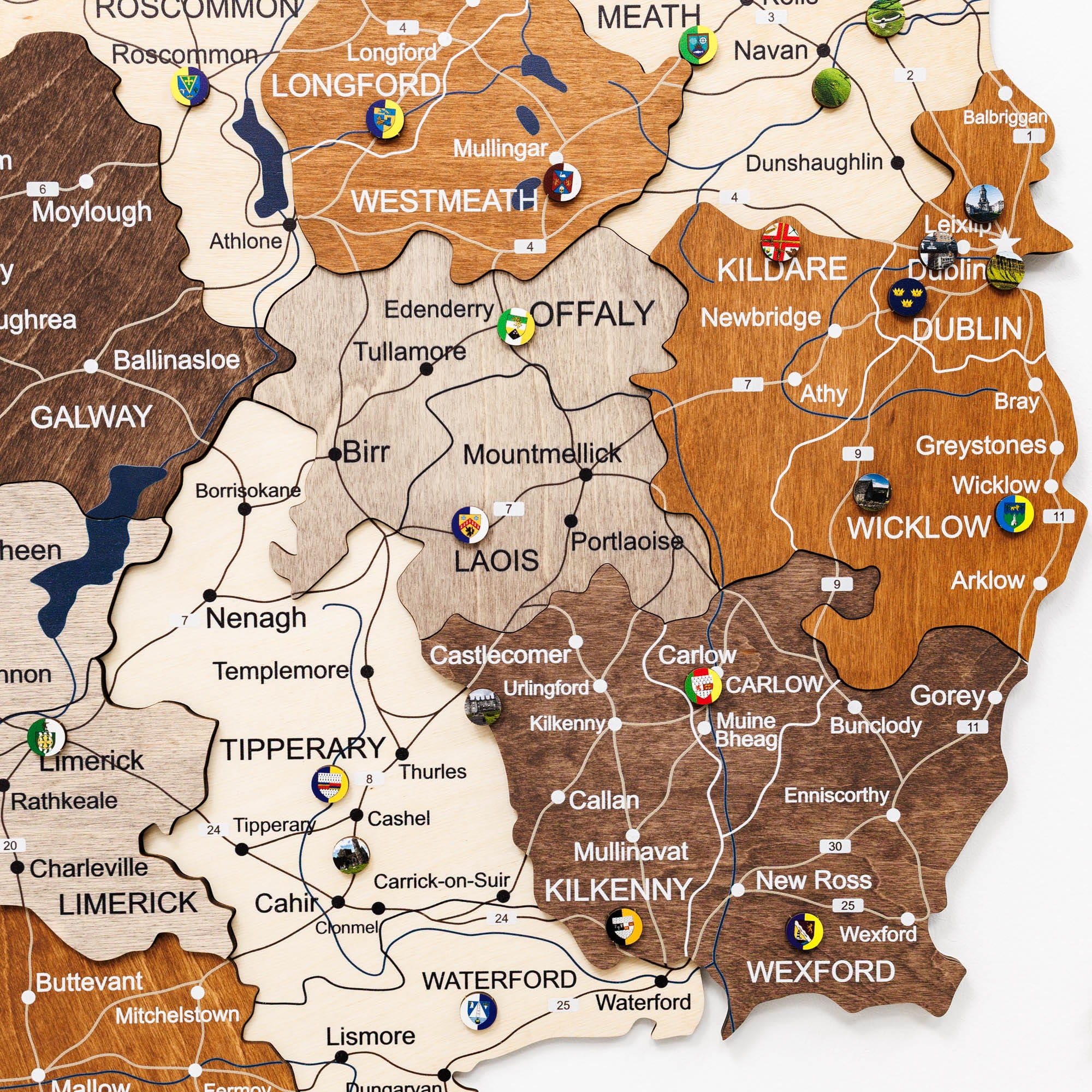 3D Wooden Map of Ireland - Multicolor - Image 6