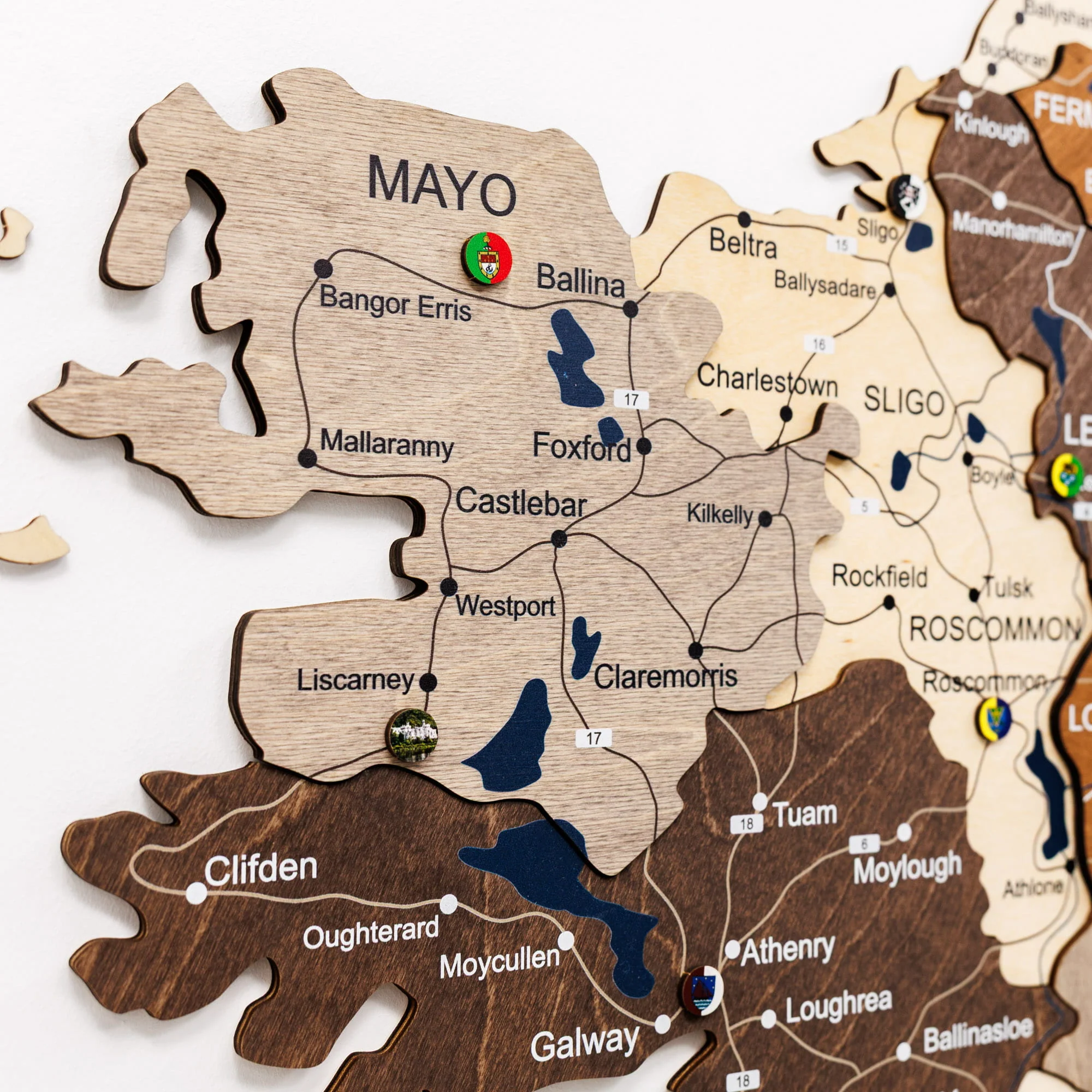 3D Wooden Map of Ireland - Multicolor - Image 8