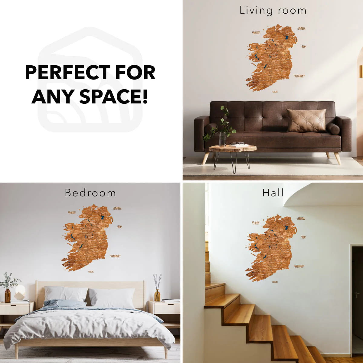3D Wooden Map of Ireland - Oak - Image 16