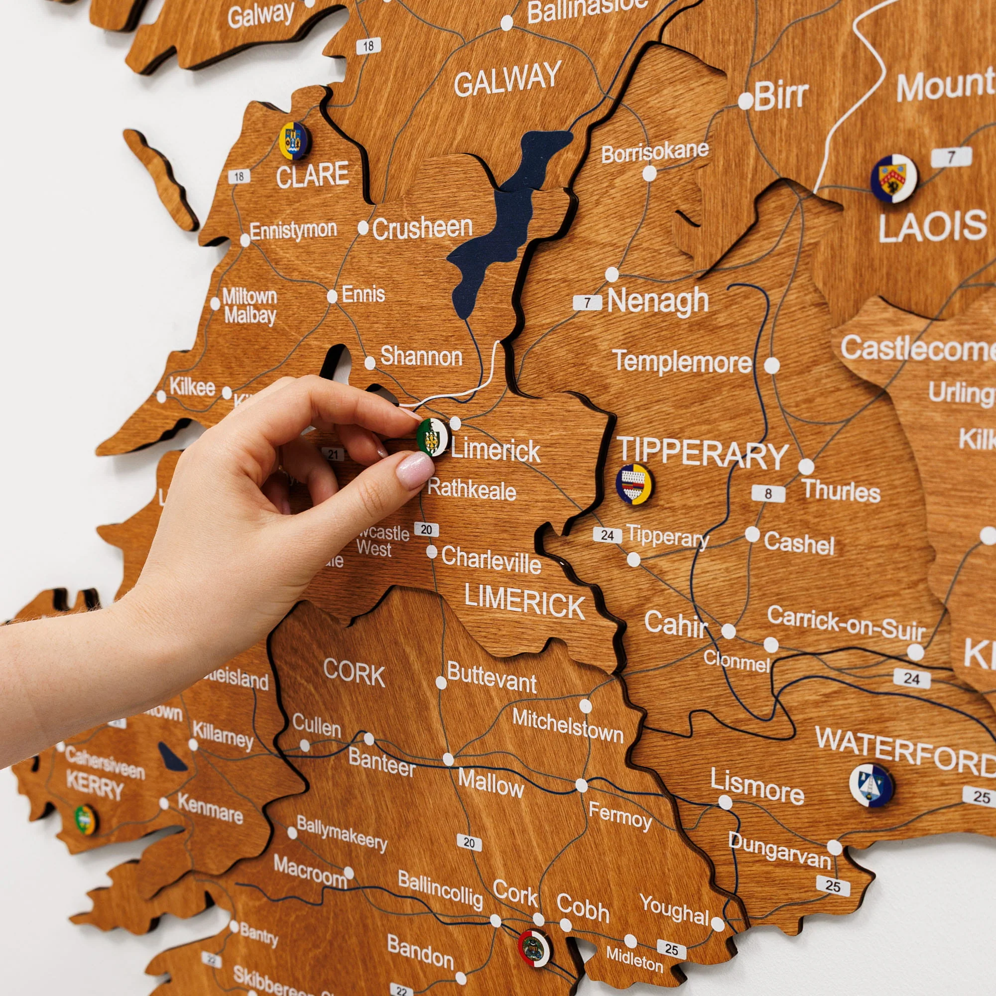 3D Wooden Map of Ireland - Oak - Image 6