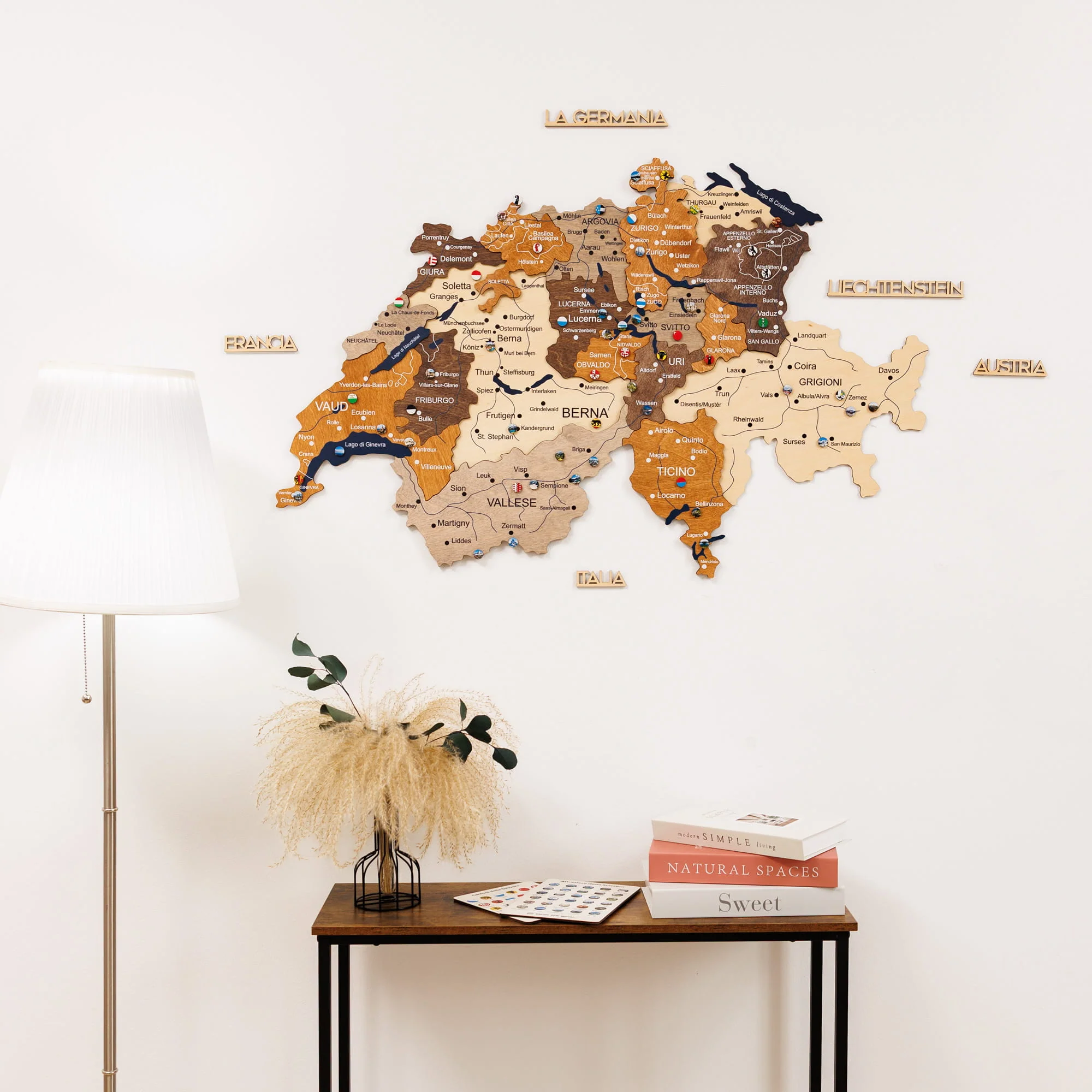 3D Wooden Map of Switzerland - Multicolor - Image 10