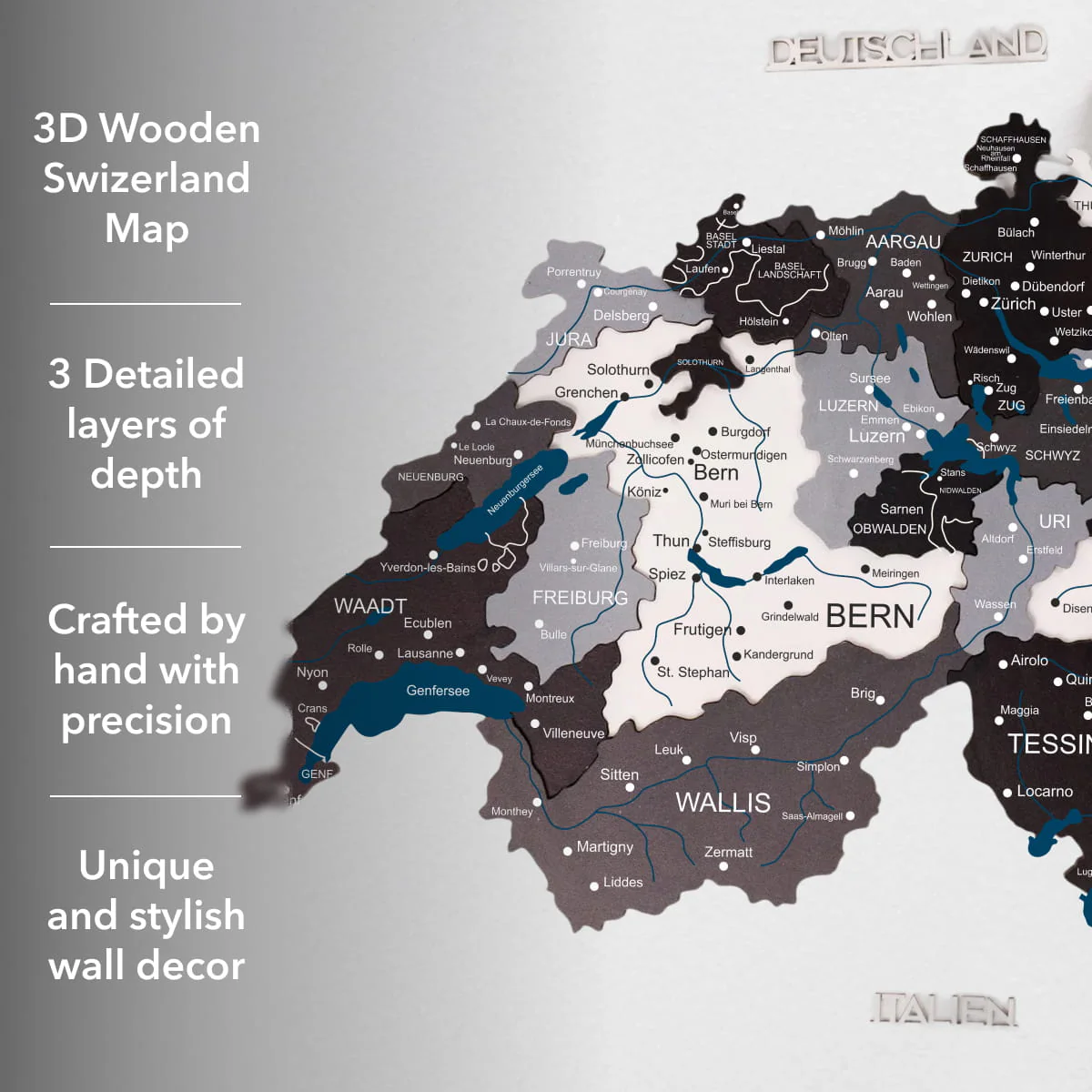3D Wooden Map of Switzerland - Nordik - Image 16