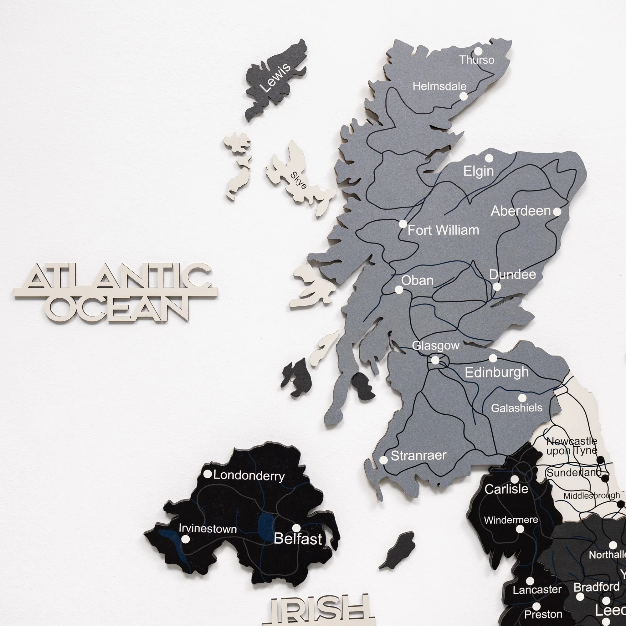 3D Wooden Map of the United Kingdom - Nordik - Image 3