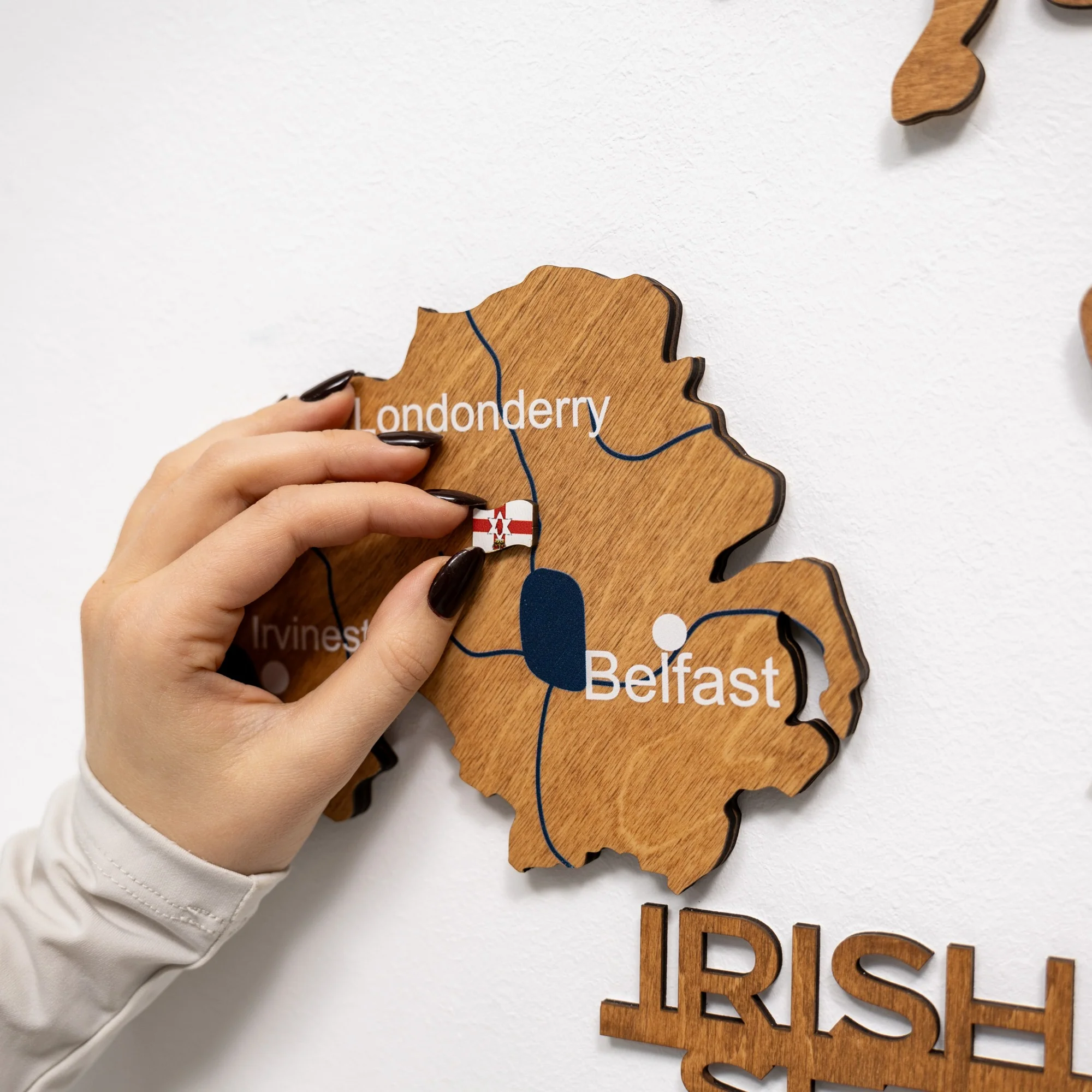 3D Wooden Map of the United Kingdom - Oak - Image 13