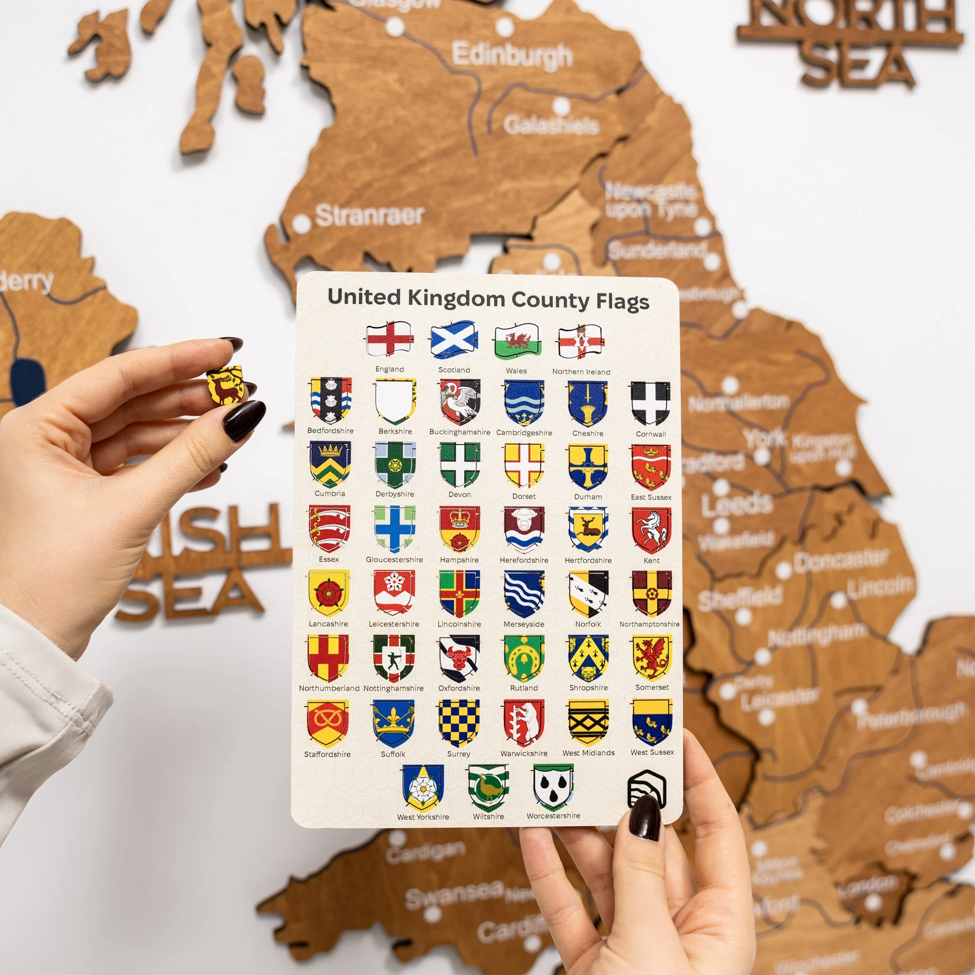 3D Wooden Map of the United Kingdom - Oak - Image 15