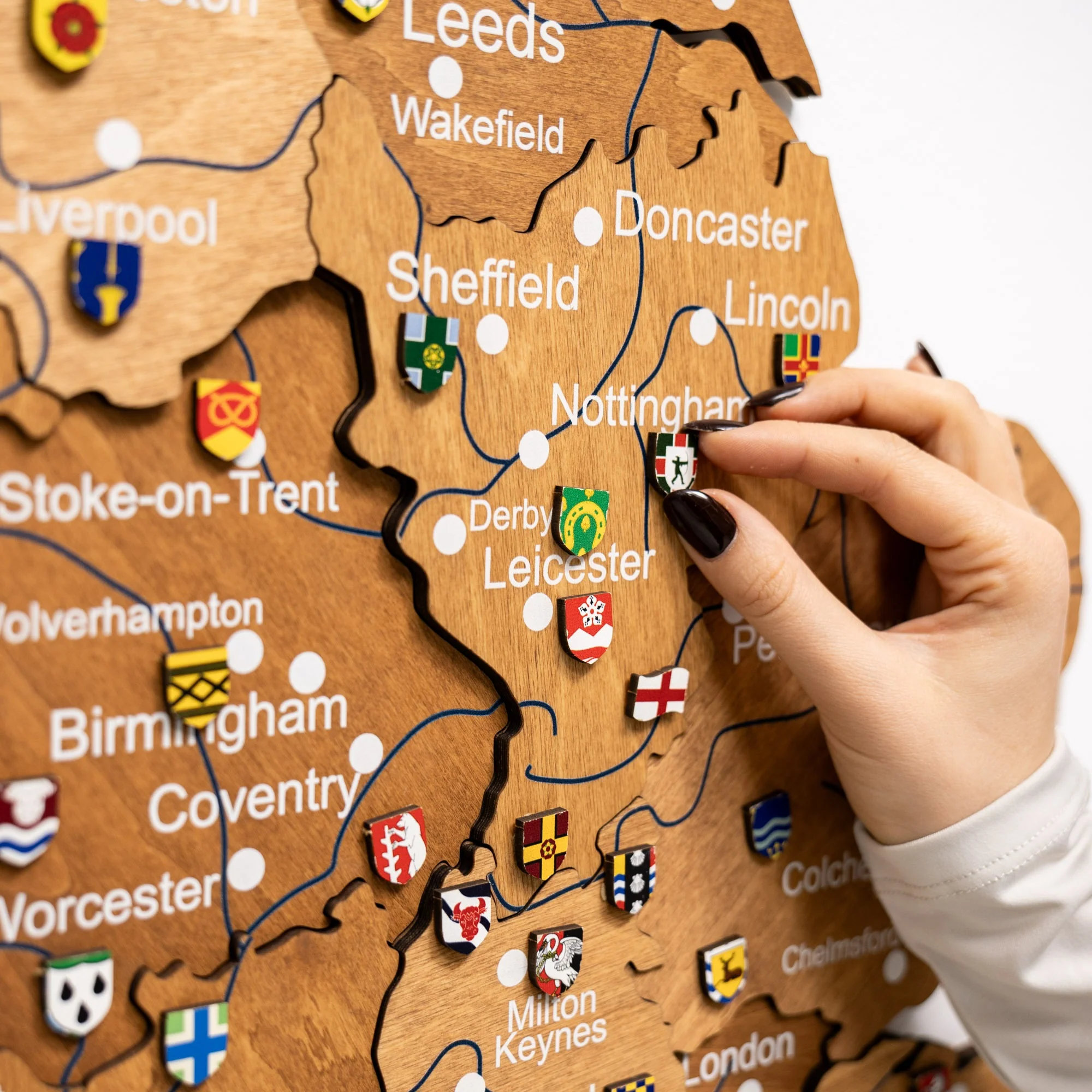 3D Wooden Map of the United Kingdom - Oak - Image 9