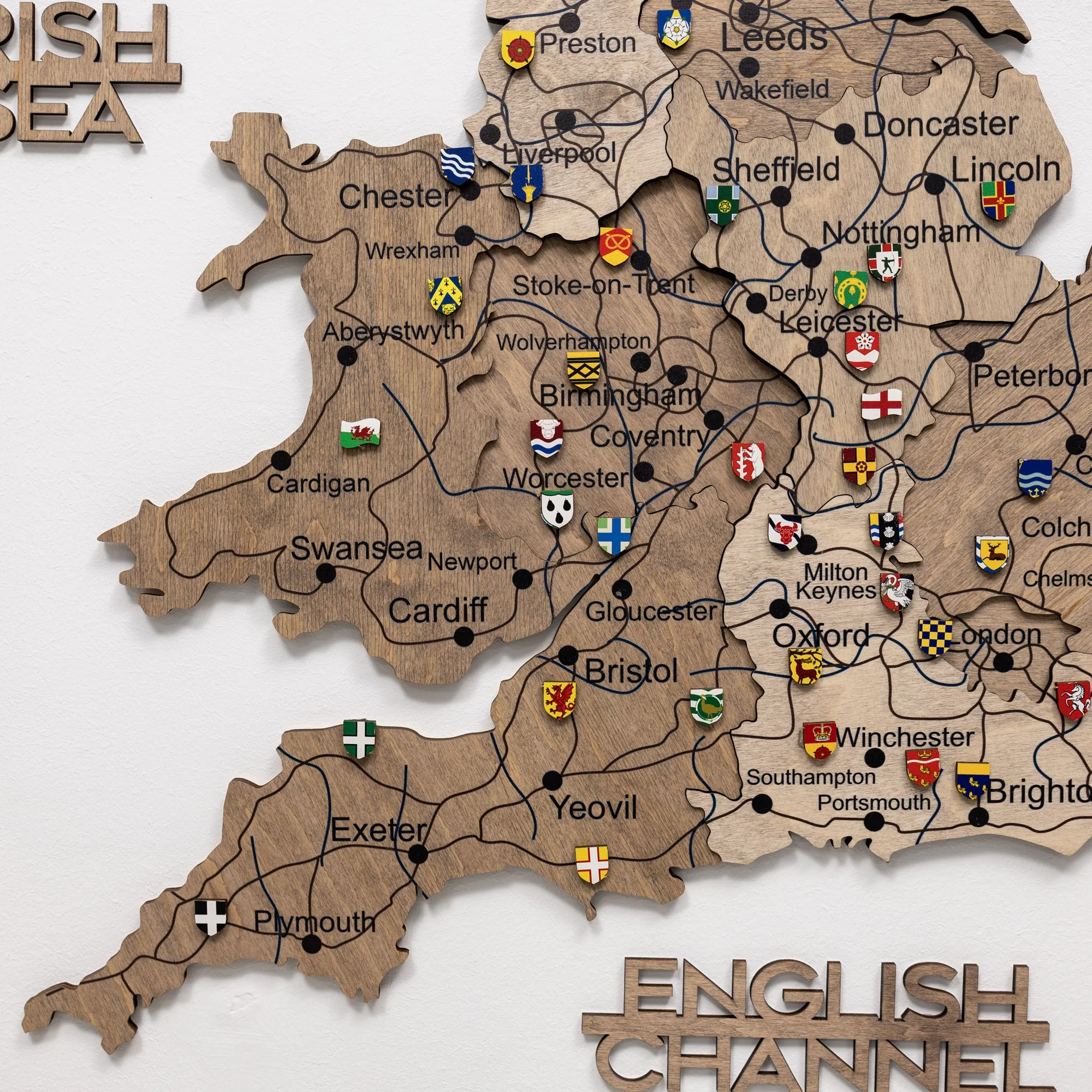 3D Wooden Map of the United Kingdom - Terra - Image 10