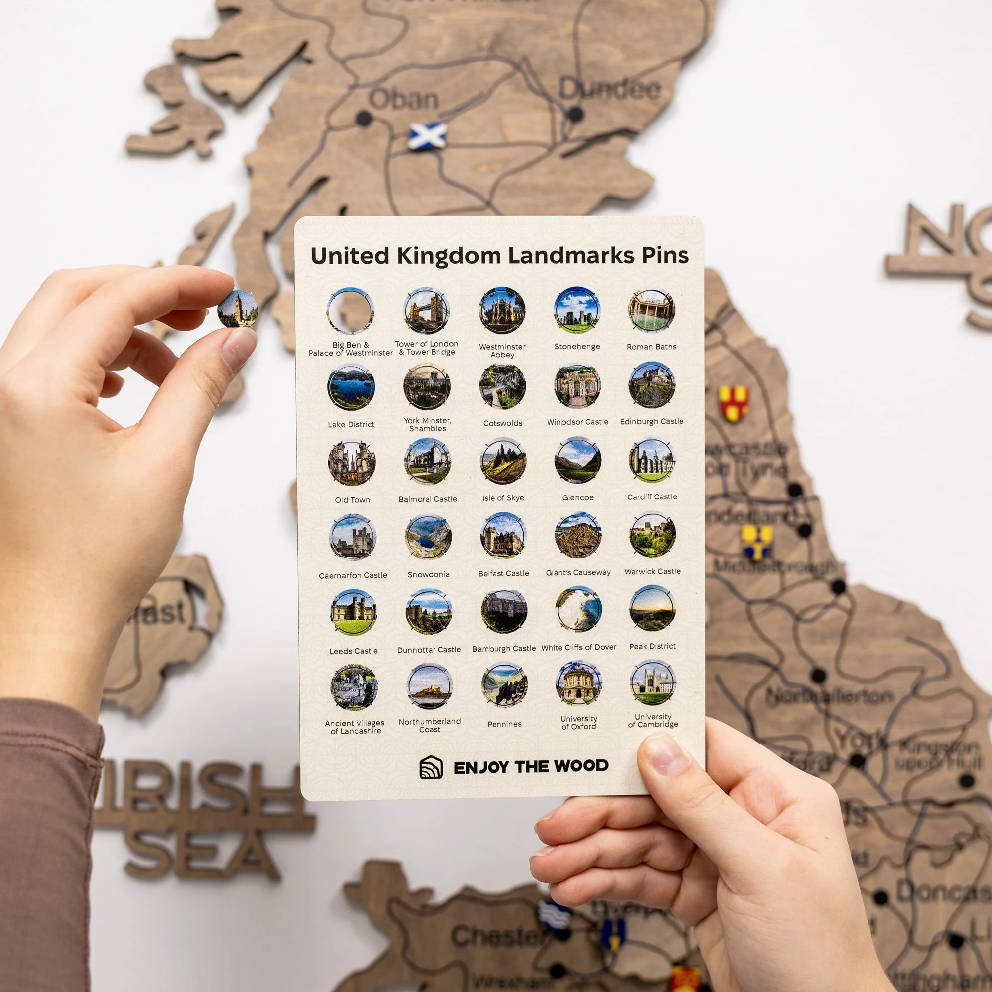 3D Wooden Map of the United Kingdom - Terra - Image 14