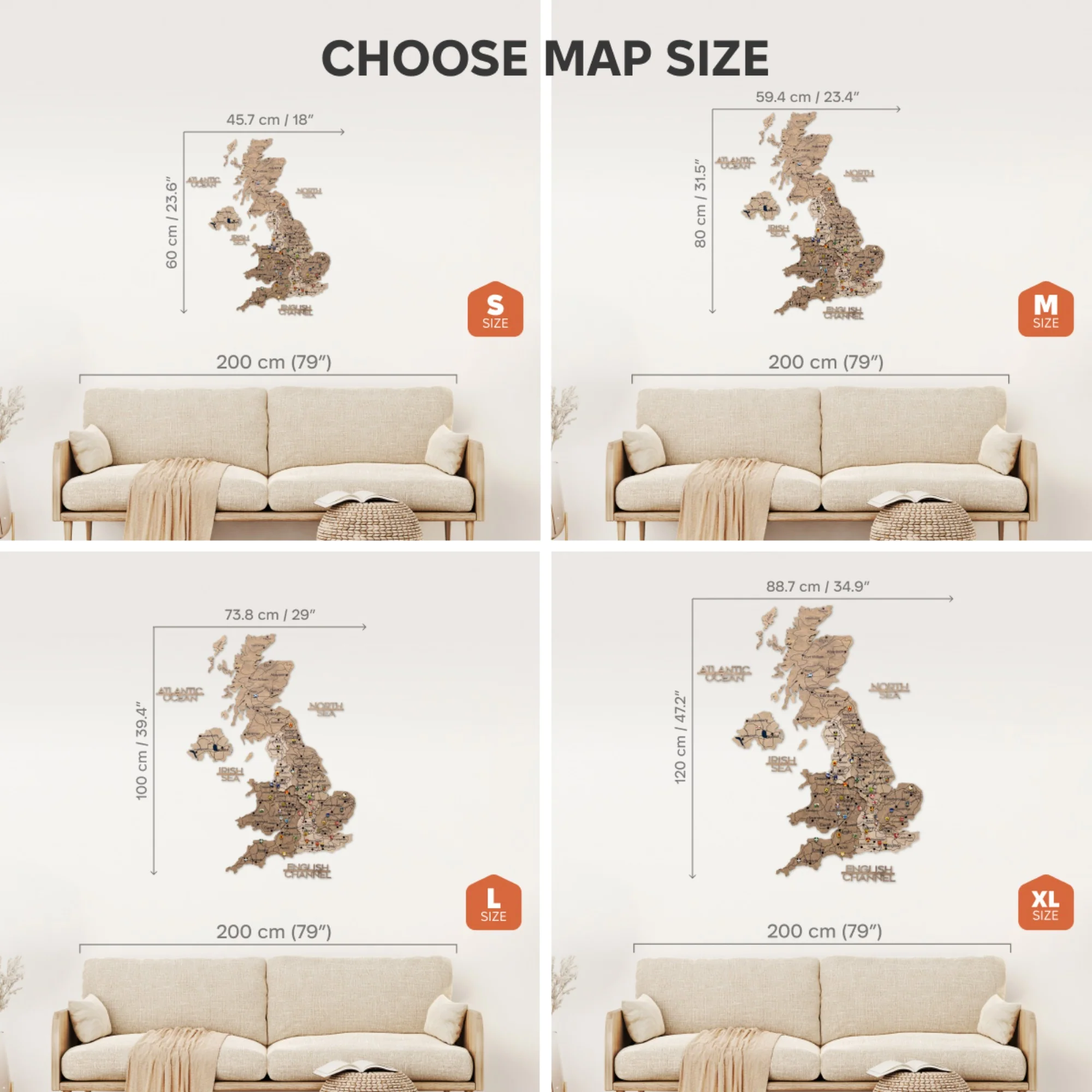 3D Wooden Map of the United Kingdom - Terra - Image 23